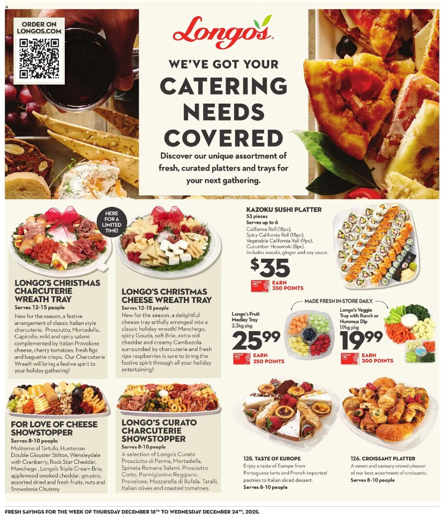 Longo's flyer valid from 18.12.2025 | Page: 12 | Products: Nuts, Cream, Cheese, Salami