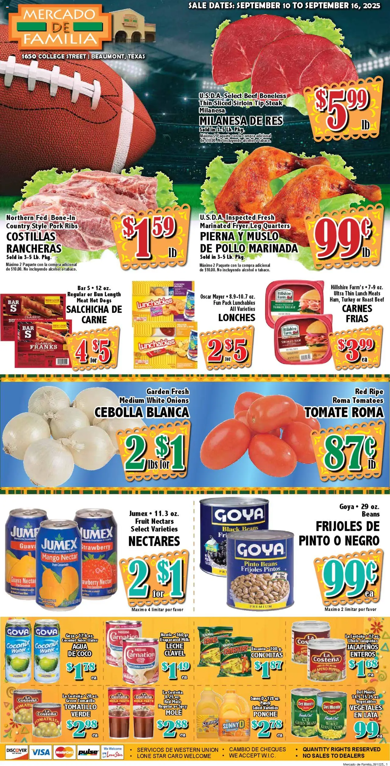 Market Basket Mercado - valid from 10.09.2025 | Page: 1 | Products: Fryer, Tomatoes, Water, Vegetables