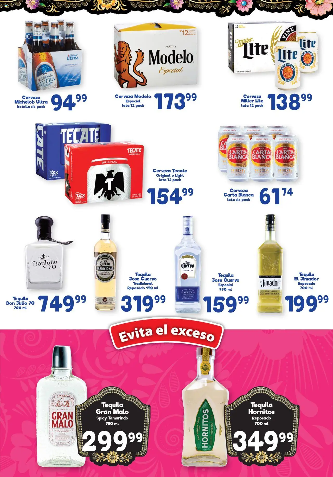 Nuevas ofertas de S-Mart válidas en toda la República Mexicana desde el 12.09.2025. ¡Encuentra las mejores ofertas en S-Mart - Folleto de Feria - Reynosa (y Rio Bravo)! | Página: 4 | Productos: Cerveza, Tequila, Botella