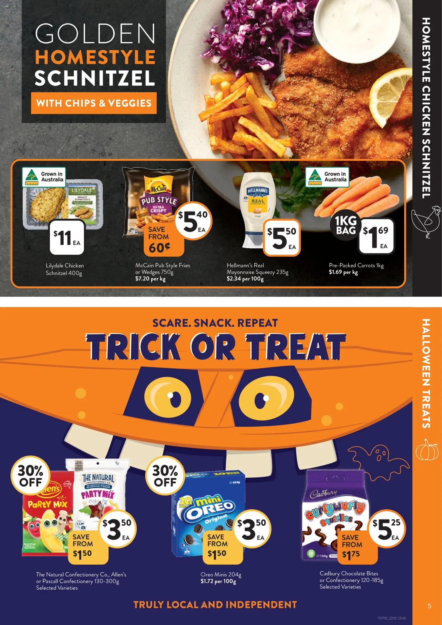 Foodworks catalogue - valid from 22.10.2025 | Page: 5 | Products: Chocolate, Chicken, Chips, Carrots
