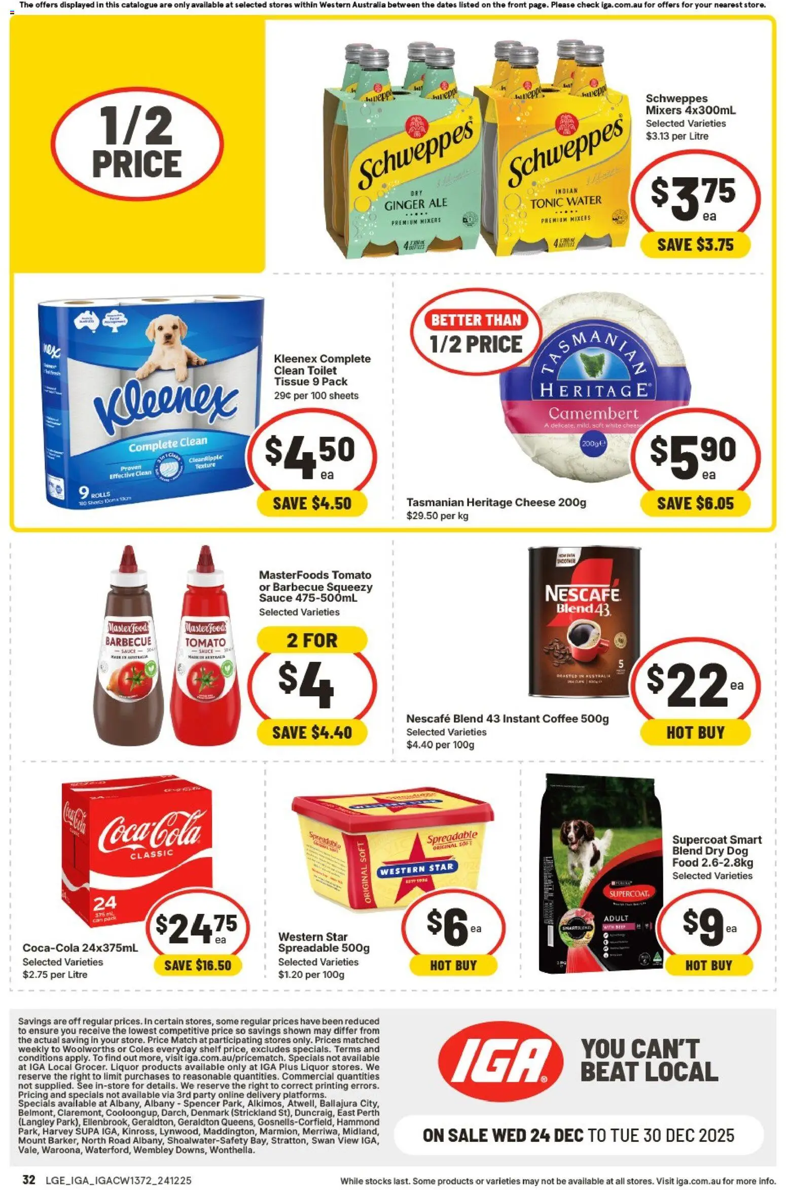IGA catalogue - valid from 24.12.2025 | Page: 35 | Products: Toilet, Coffee, Dog food, Water