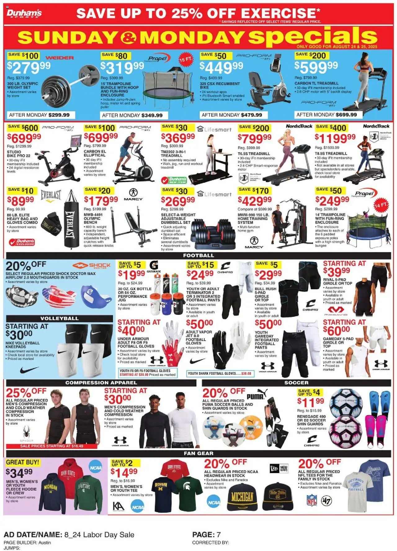 Dunham's Sports Weekly Ad - valid from 23.08.2025 | Page: 8 | Products: Pants, Shock, Bag, Weight