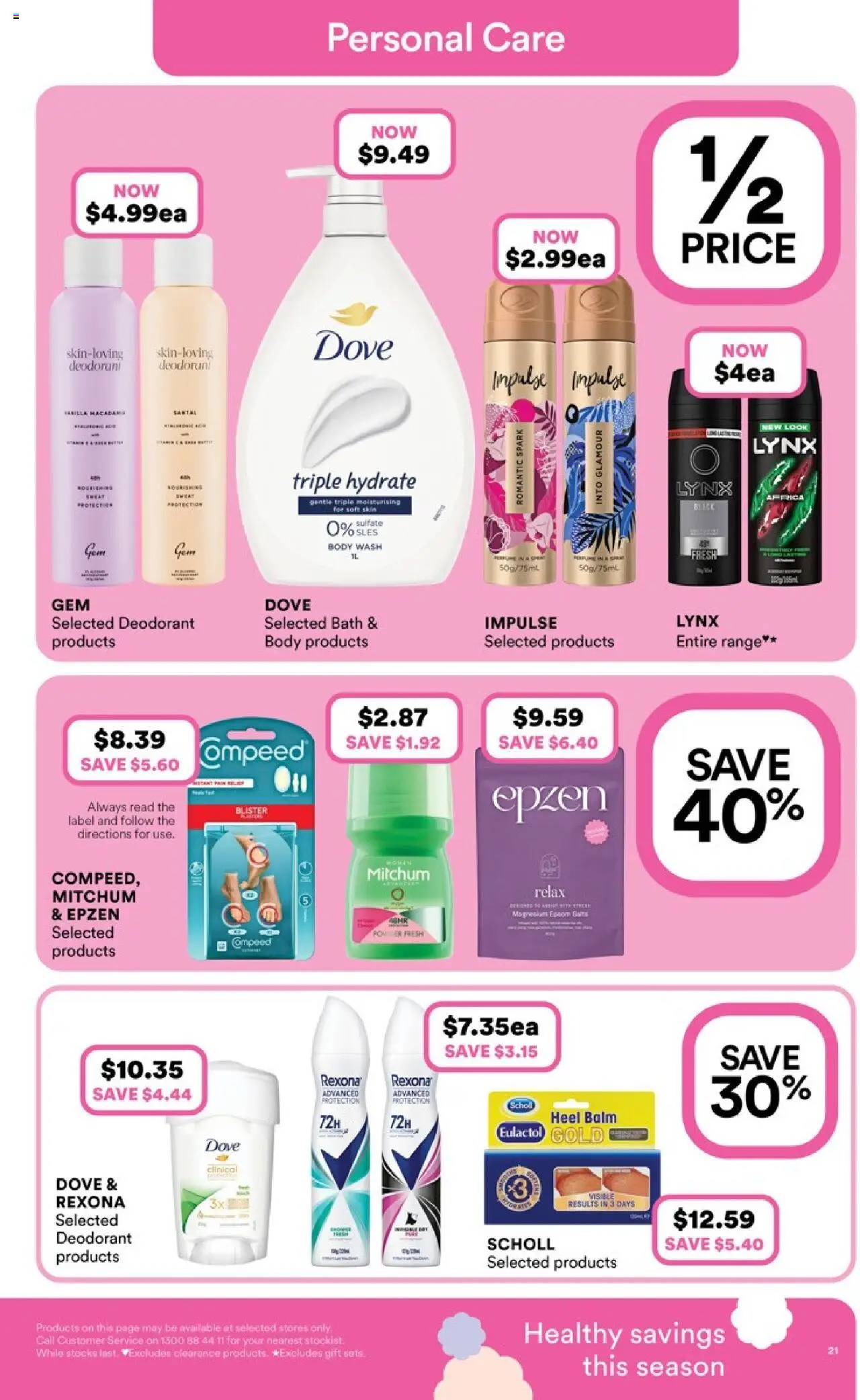 Priceline Pharmacy catalogue - valid from 11.09.2025 | Page: 21 | Products: Bath, Deodorant, Pain relief