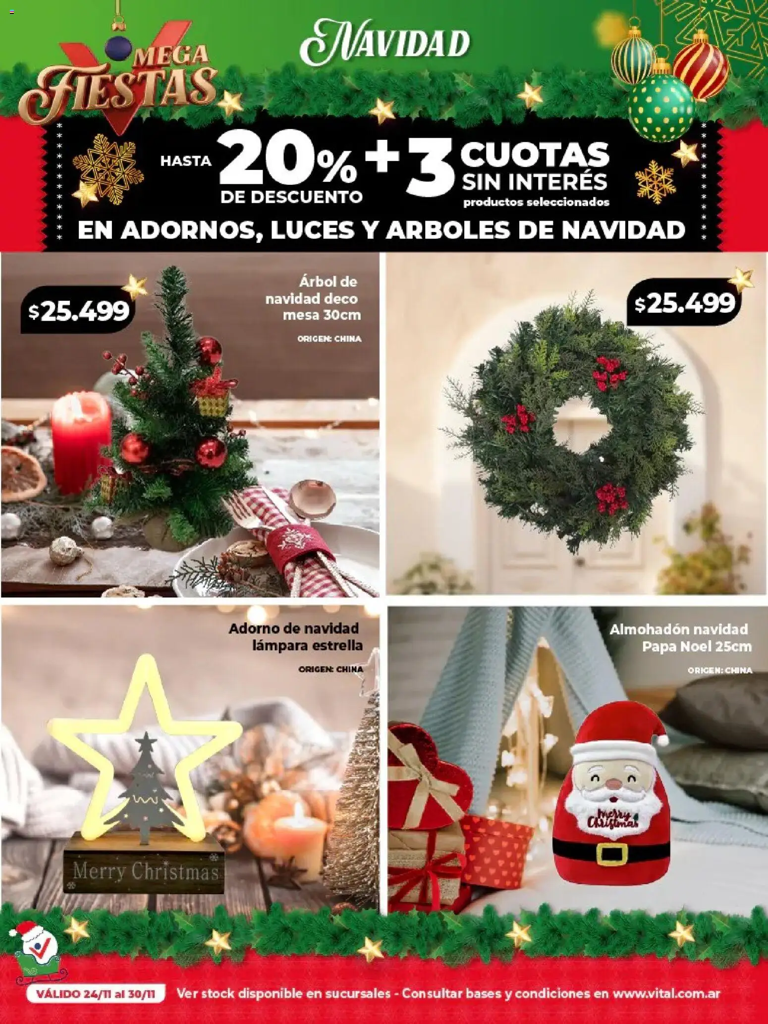 Vital - Especial Navidad │ válido desde el 24.11.2025 | Página: 7 | Productos: Almohadon, Mesa, Papa, Lámpara
