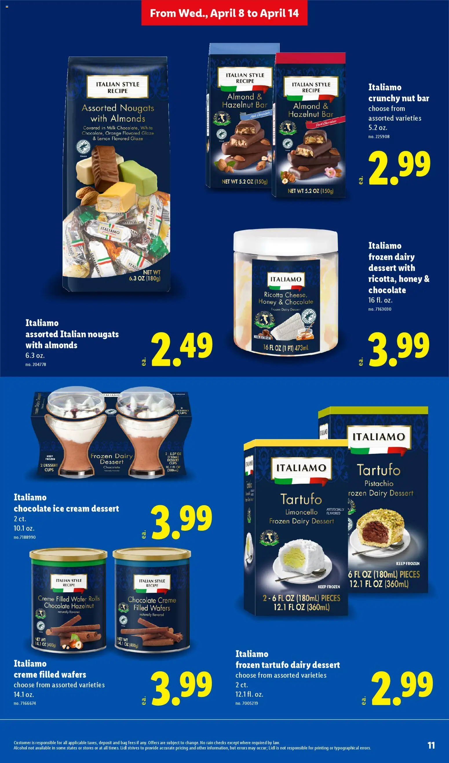 Lidl Weekly Ad - valid from 08.04.2026 | Page: 11 | Products: Milk, Cream, Ice cream, Bag