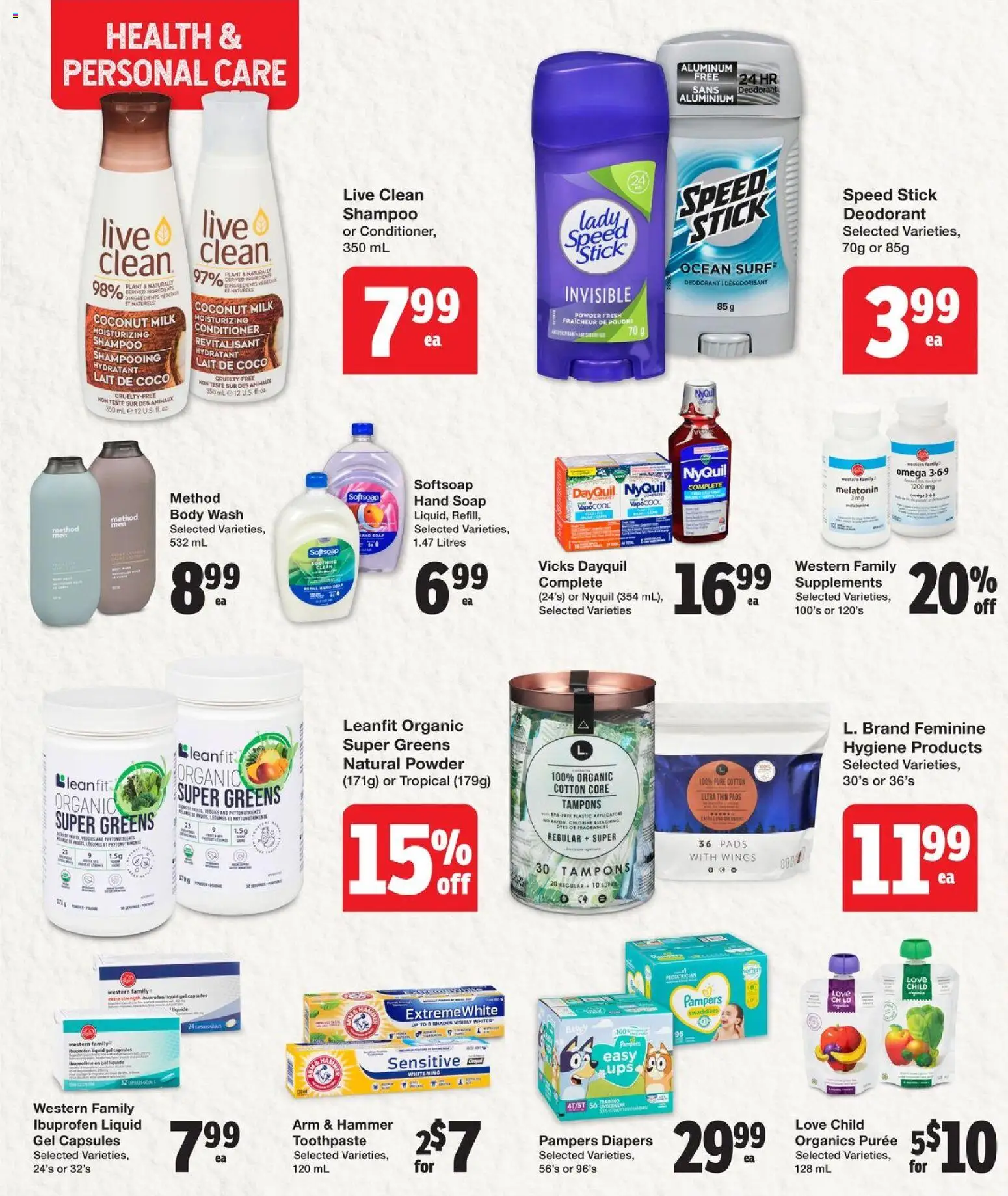 Quality Foods flyer valid from 19.03.2026 | Page: 14 | Products: Soap, Body wash, Deodorant, Toothpaste