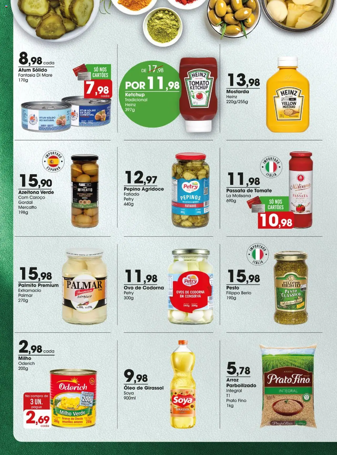 Zaffari Folheto - válido de 26.09.2025 | Página: 4 | Produtos: Palmito, Fantasia, Arroz, Pepinos