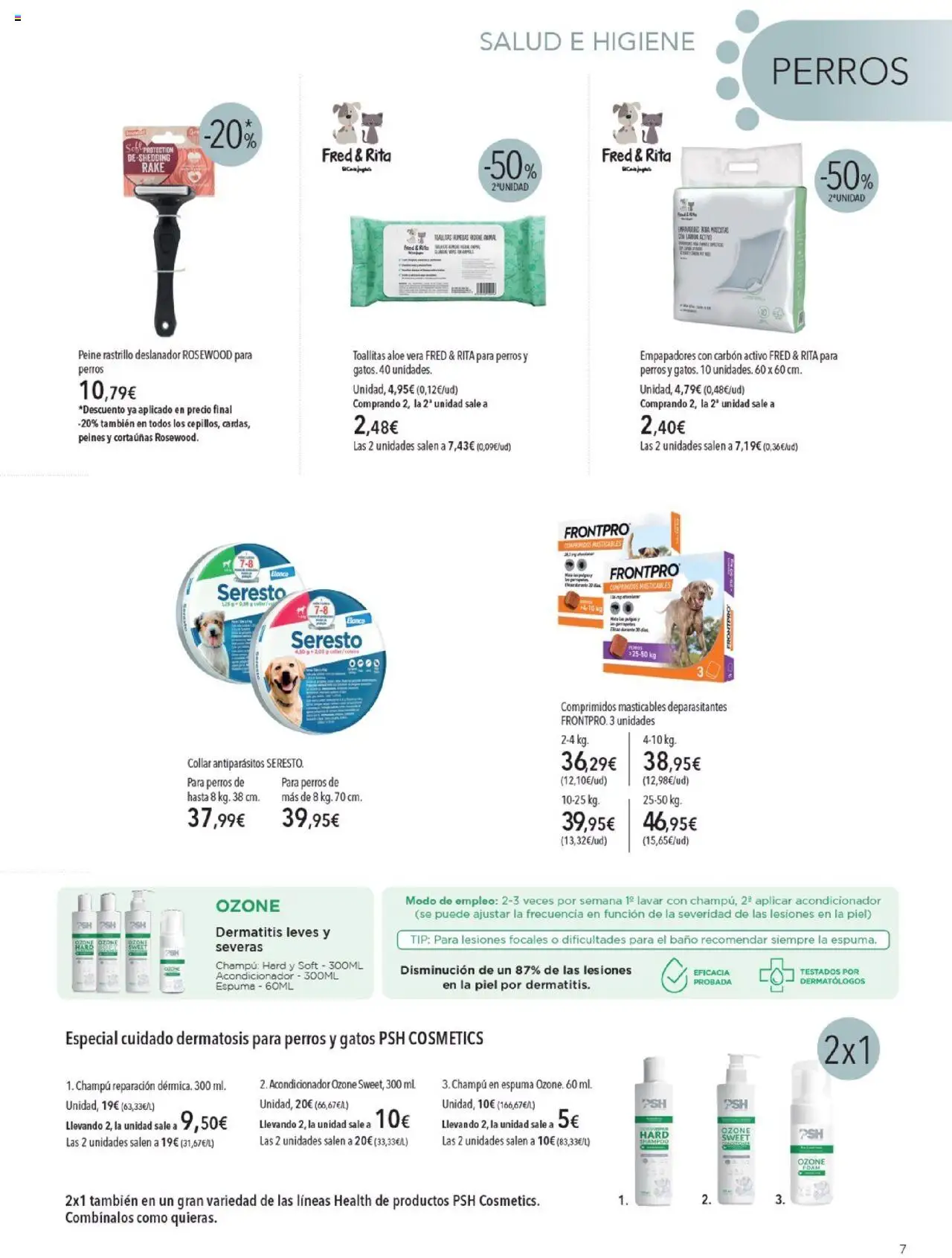 Nuevas ofertas de El Corte Inglés válidas en toda la República Mexicana desde el 01.10.2025. ¡Encuentra las mejores ofertas en El Corte Inglés - Catálogo Mascotas Octubre! | Página: 7 | Productos: Rastrillo, Espuma, Baño, Acondicionador