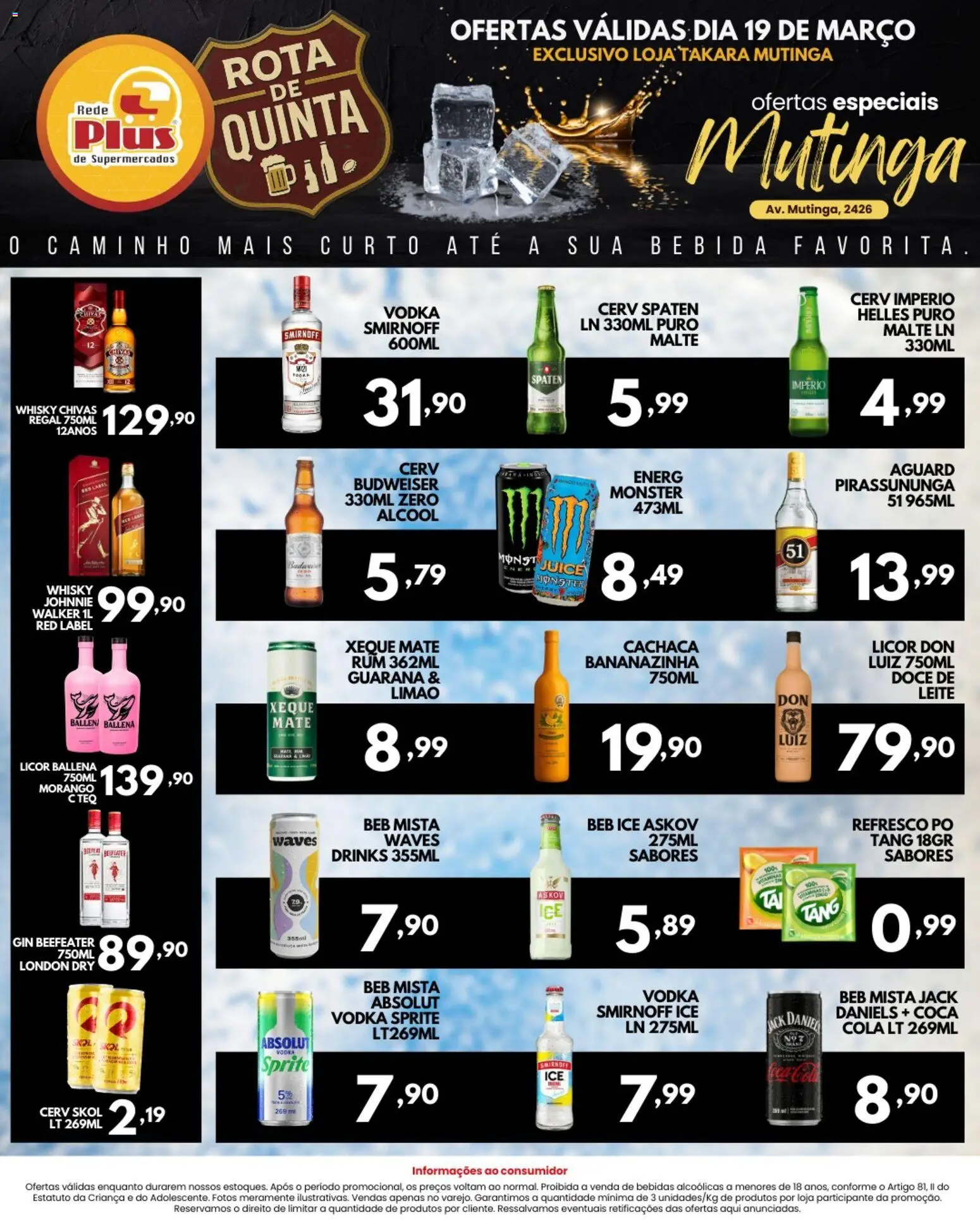 Rede Plus Supermercados Folheto - válido de 19.03.2026 | Página: 3 | Produtos: Pó, Guaraná, Bebida, Monster