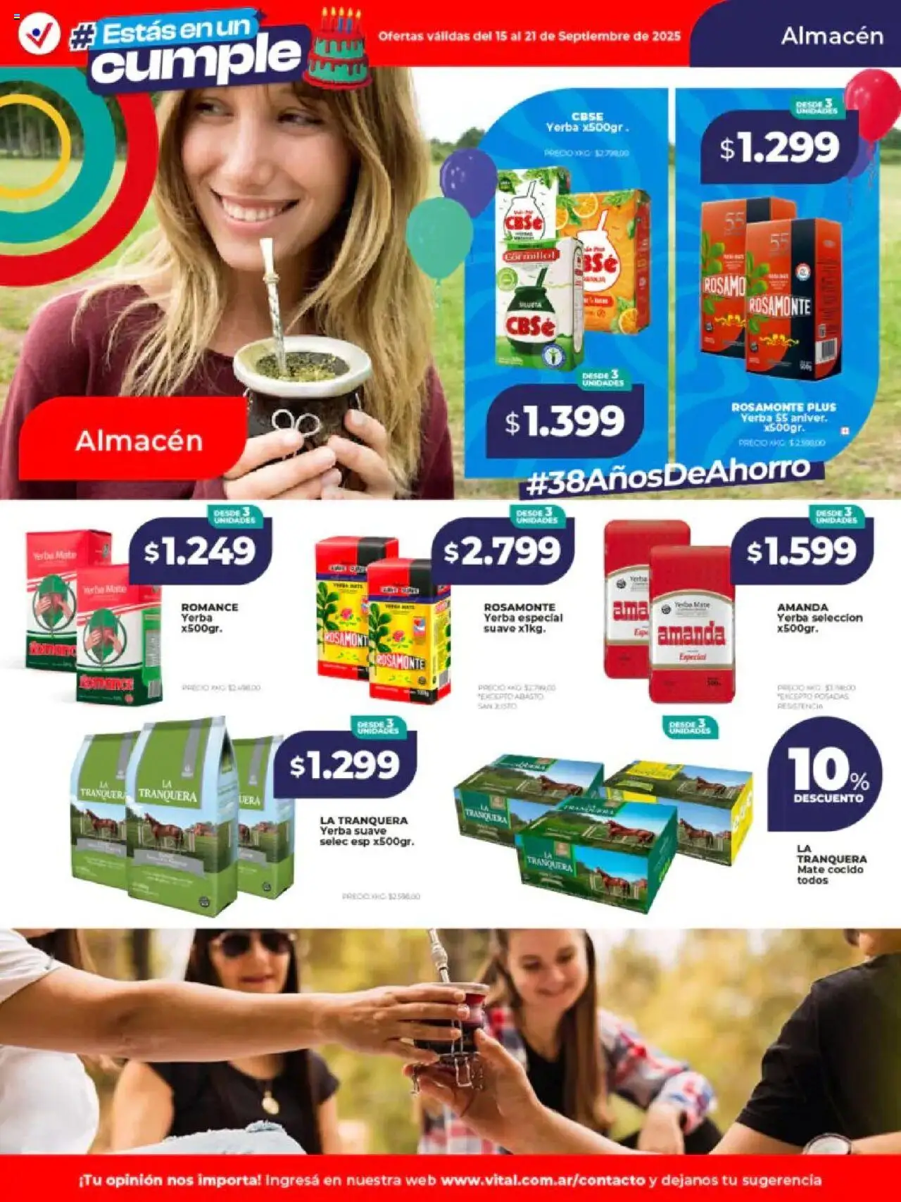 Vital ofertas - Laferrere │ válido desde el 15.09.2025 | Página: 15 | Productos: Mate, Yerba, Mate cocido
