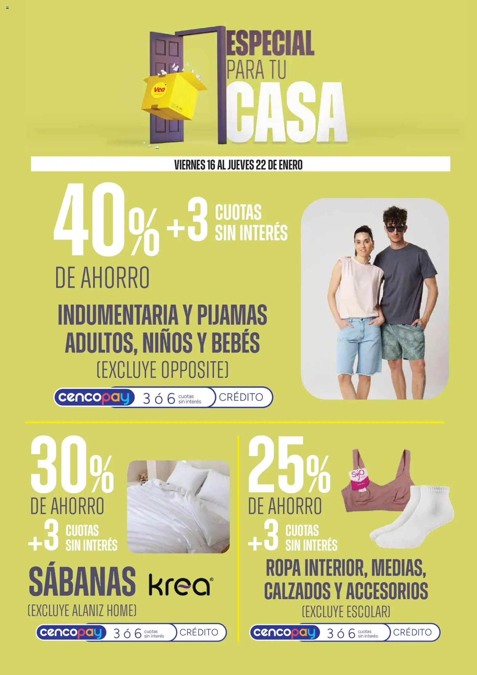 Vea - Ofertas especial para tu casa │ válido desde el 16.01.2026 | Página: 10 | Productos: Sabanas, Ropa