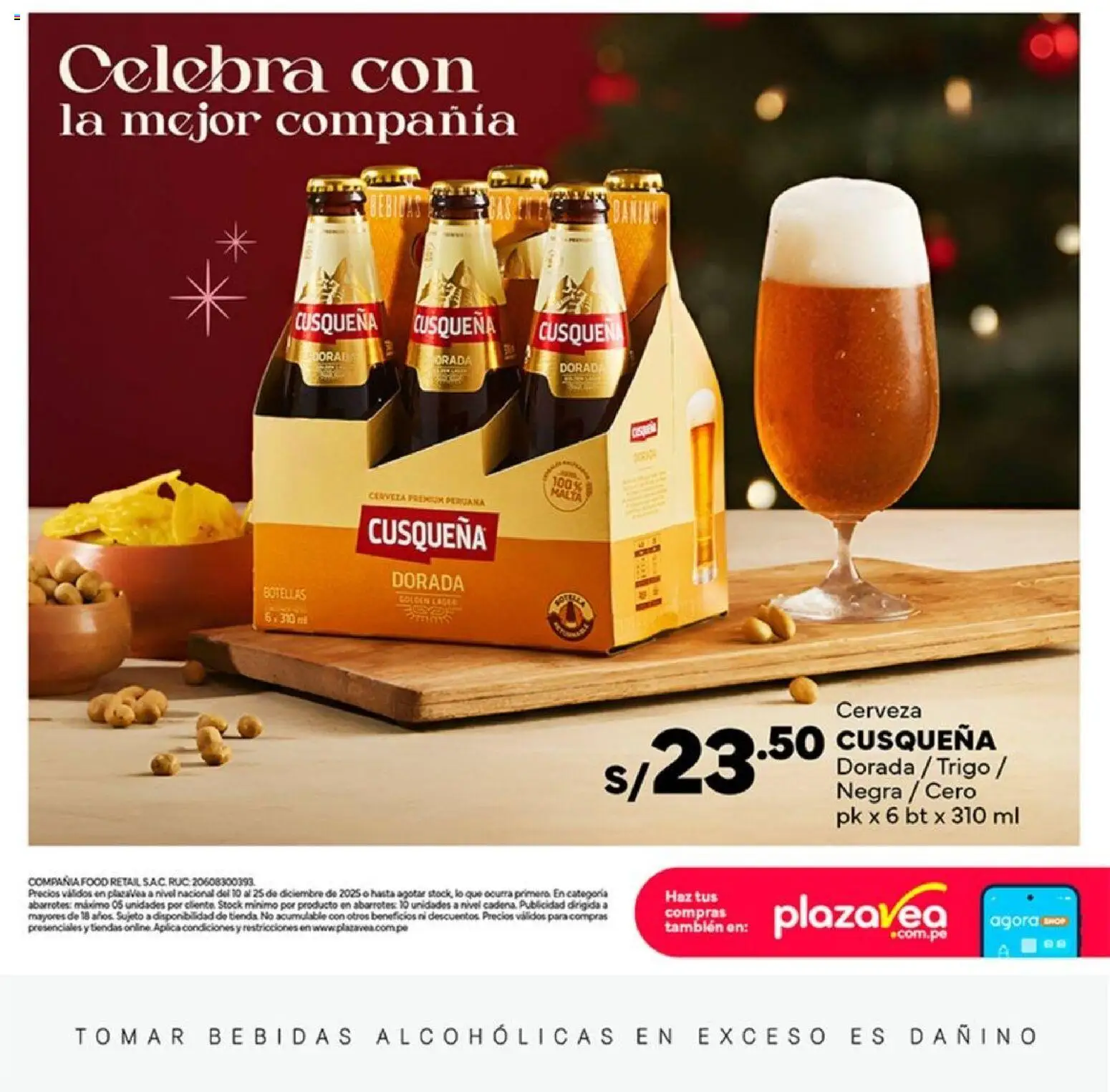 Catálogo Plaza Vea válido desde 10.12.2025 | Página: 20 | Productos: Cerveza