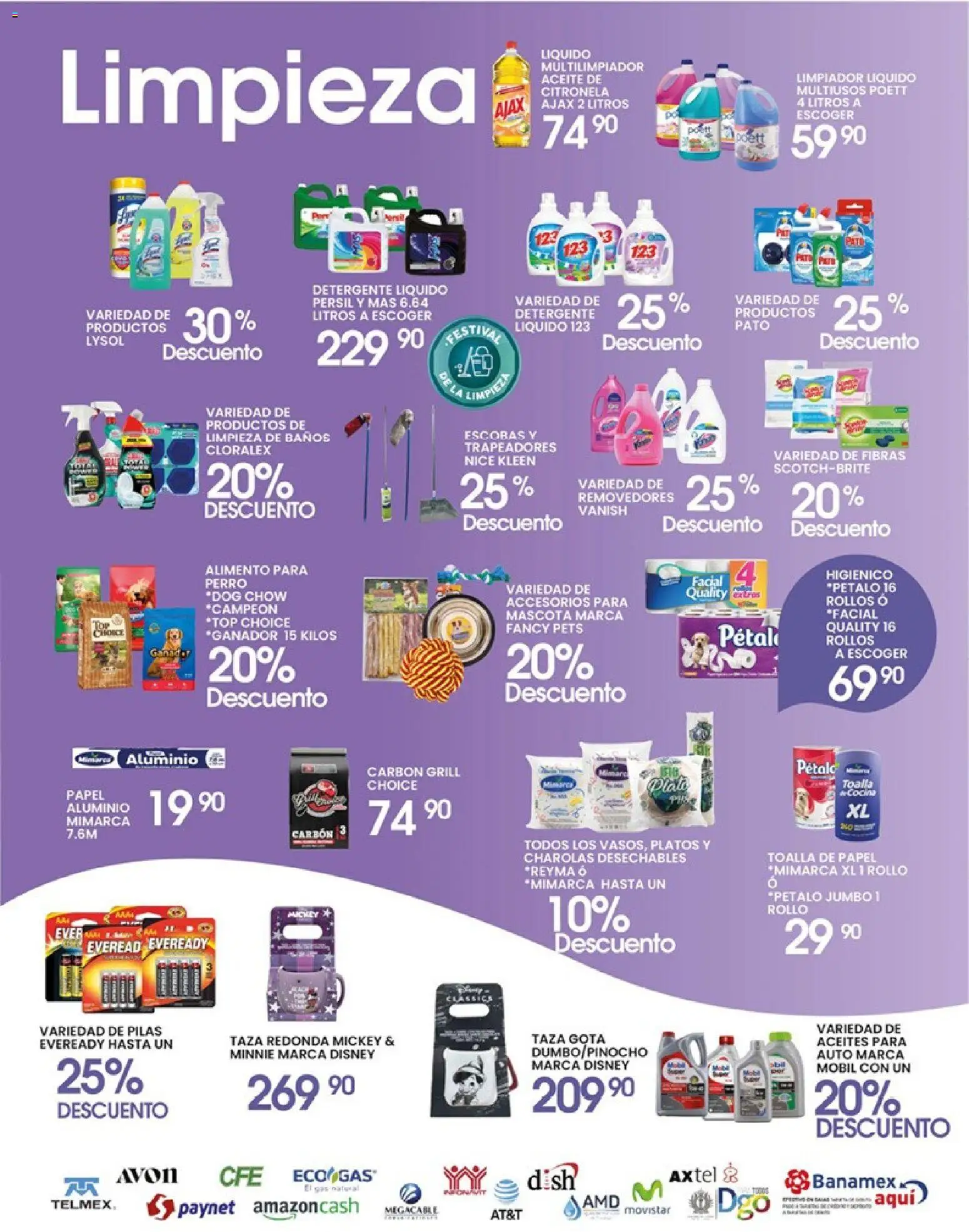 Nuevas ofertas de Alsuper válidas en toda la República Mexicana desde el 24.04.2026. ¡Encuentra las mejores ofertas en Alsuper folleto Durango! | Página: 5 | Productos: Taza, Limpiador, Toalla, Pilas