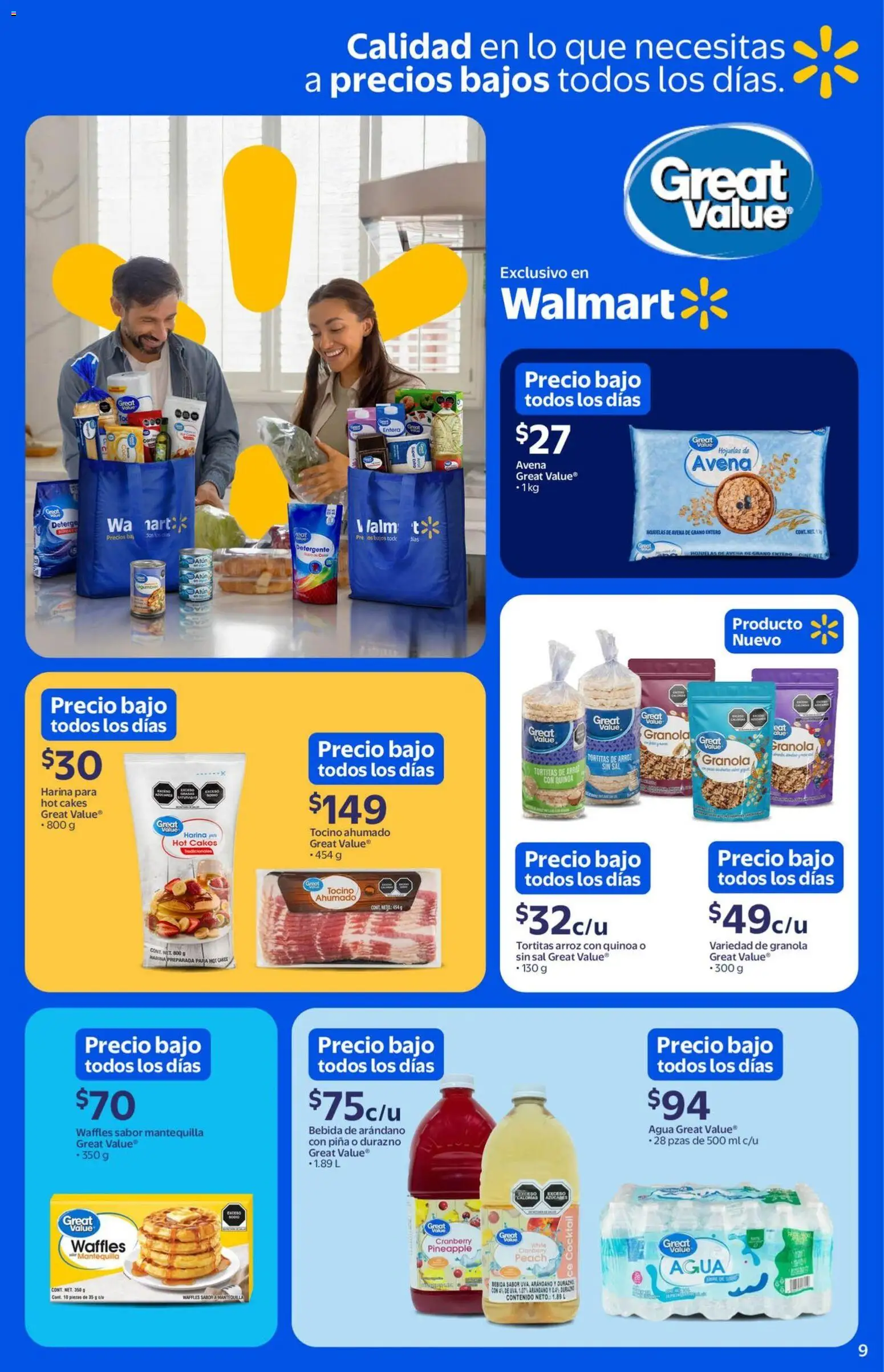 Nuevas ofertas de Walmart válidas en toda la República Mexicana desde el 01.01.2026. ¡Encuentra las mejores ofertas en Walmart folleto! | Página: 9 | Productos: Harina, Avena, Agua, Piña
