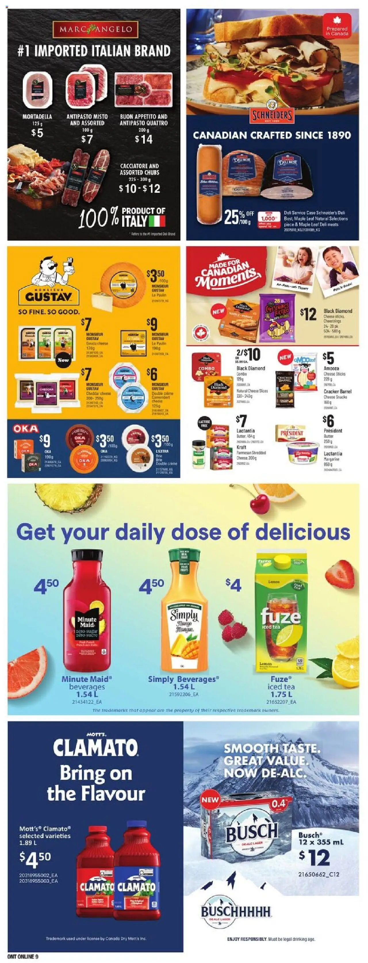 Loblaws flyer valid from 25.09.2025 | Page: 22 | Products: Tea, Case, Butter, Cheese