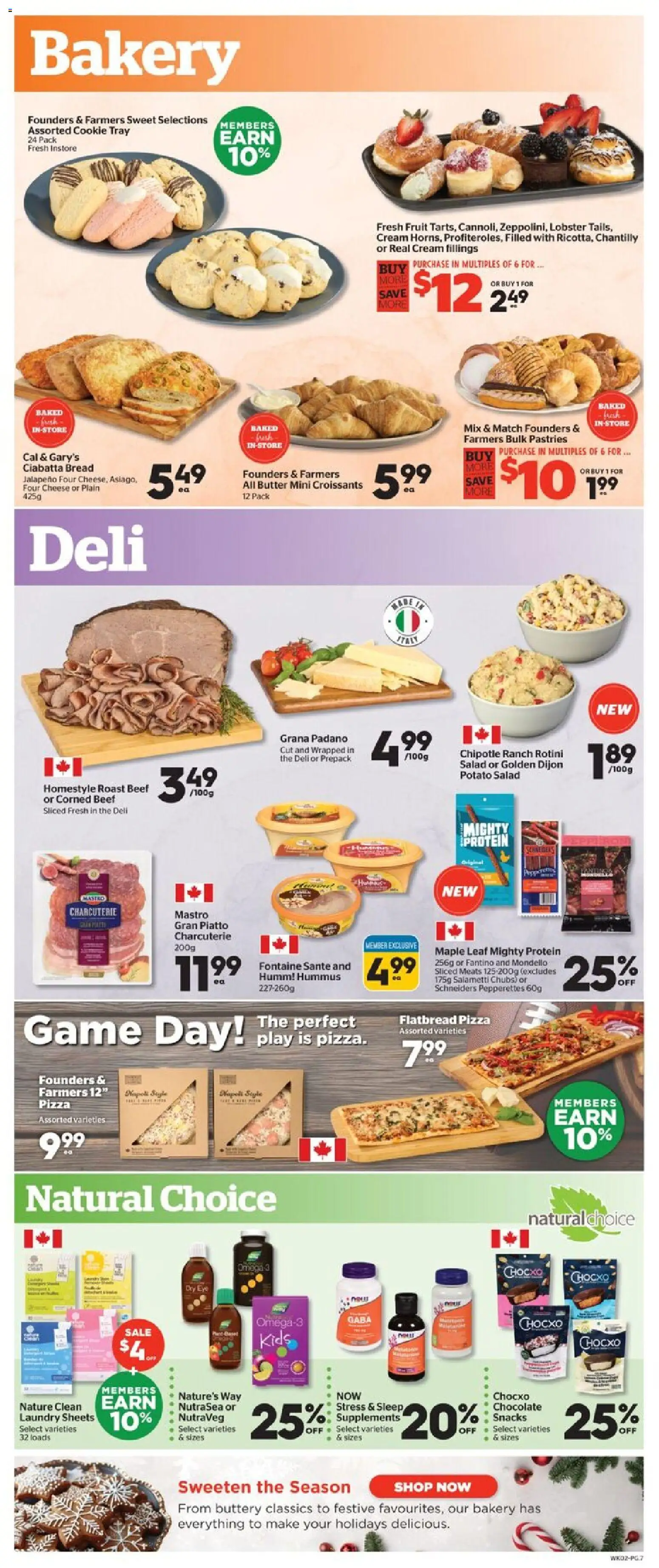 Calgary Co-op flyer valid from 13.11.2025 | Page: 7 | Products: Beef, Salad, Bakery, Cheese
