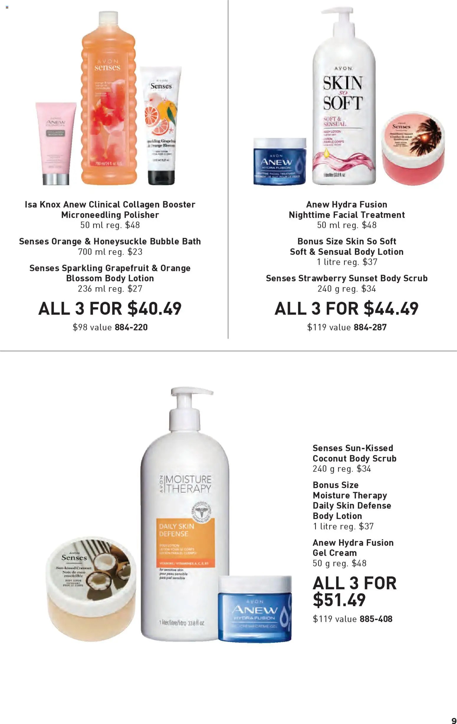 Avon flyer valid from 23.10.2025 | Page: 9 | Products: Cream, Body lotion, Bubble bath, Bath
