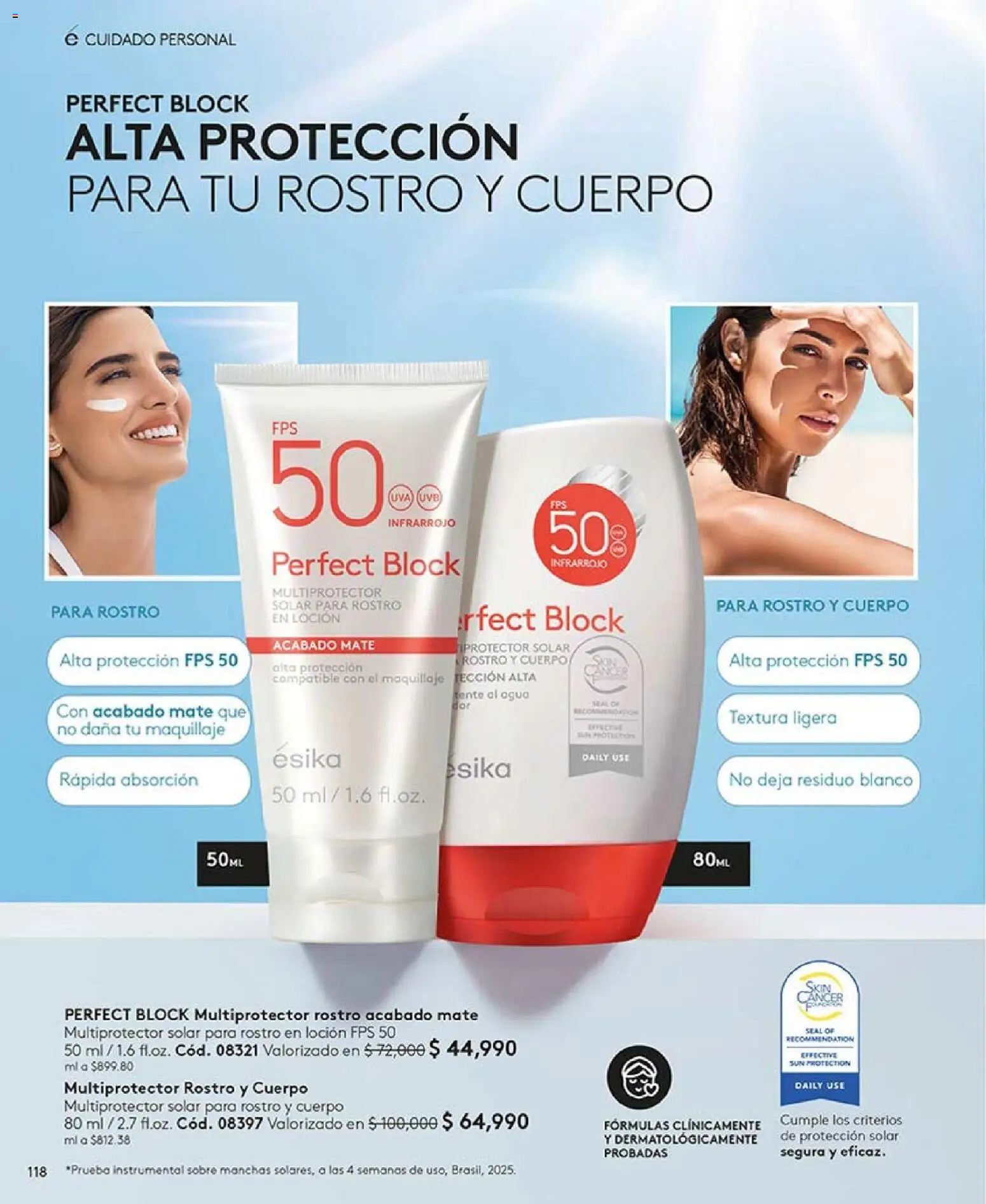 Ésika revista - valida desde el 03.11.2025 | Página: 130 | Productos: Agua, Sobre, Maquillaje, Protector solar