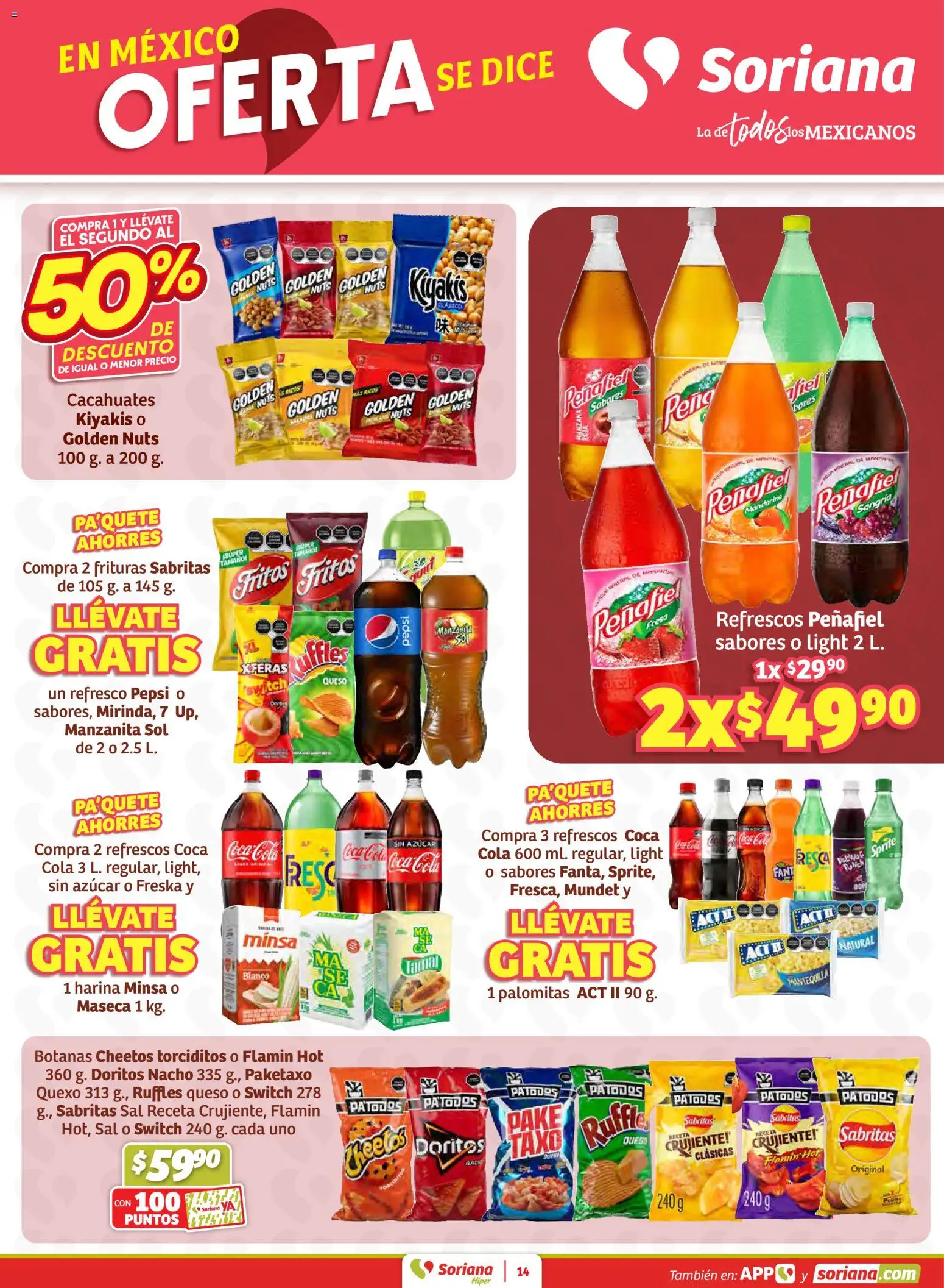 Nuevas ofertas de Soriana válidas en toda la República Mexicana desde el 02.01.2026. ¡Encuentra las mejores ofertas en Soriana - Preciazazaso Híper: Valle de México ! | Página: 14 | Productos: Fresa, Harina, Sal, Mantequilla