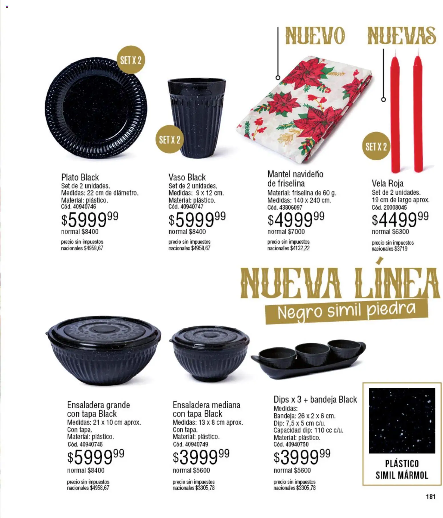 Millanel - Catálogo │ válido desde el 10.11.2025 | Página: 207 | Productos: Vela, Mantel, Bandeja, Ensaladera