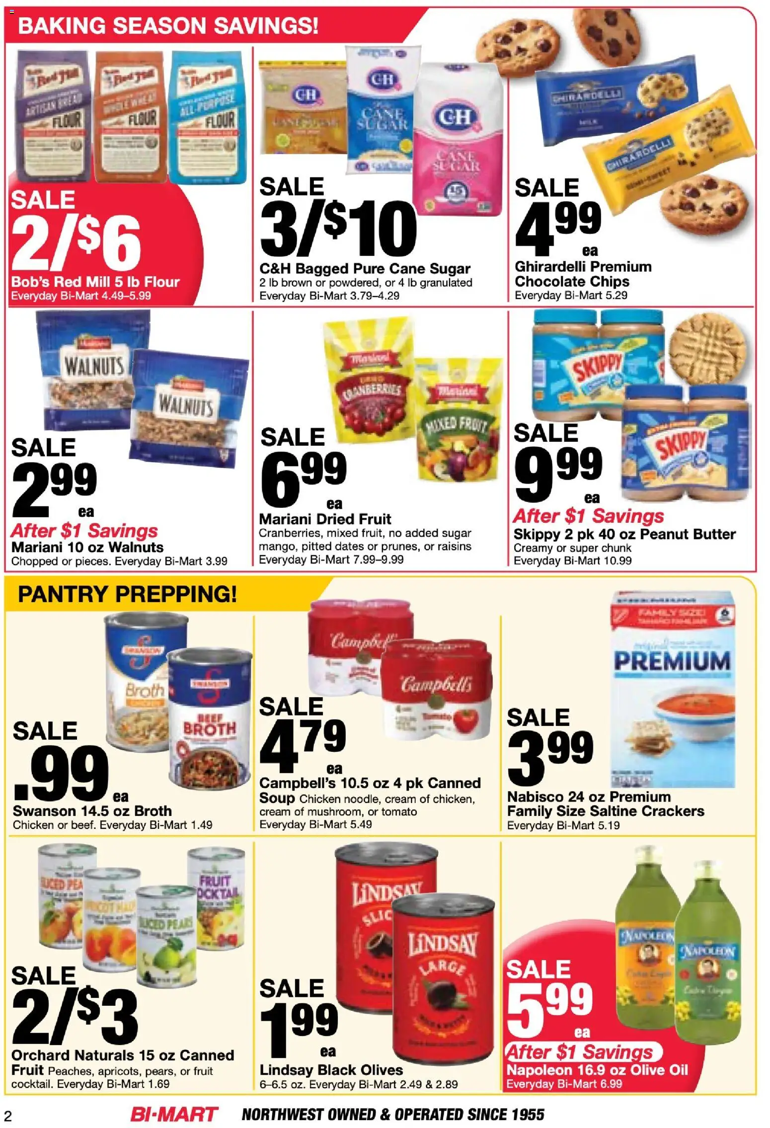 Bi-Mart Weekly Ad - valid from 28.10.2025 | Page: 2 | Products: Butter, Oil, Chocolate, Pea