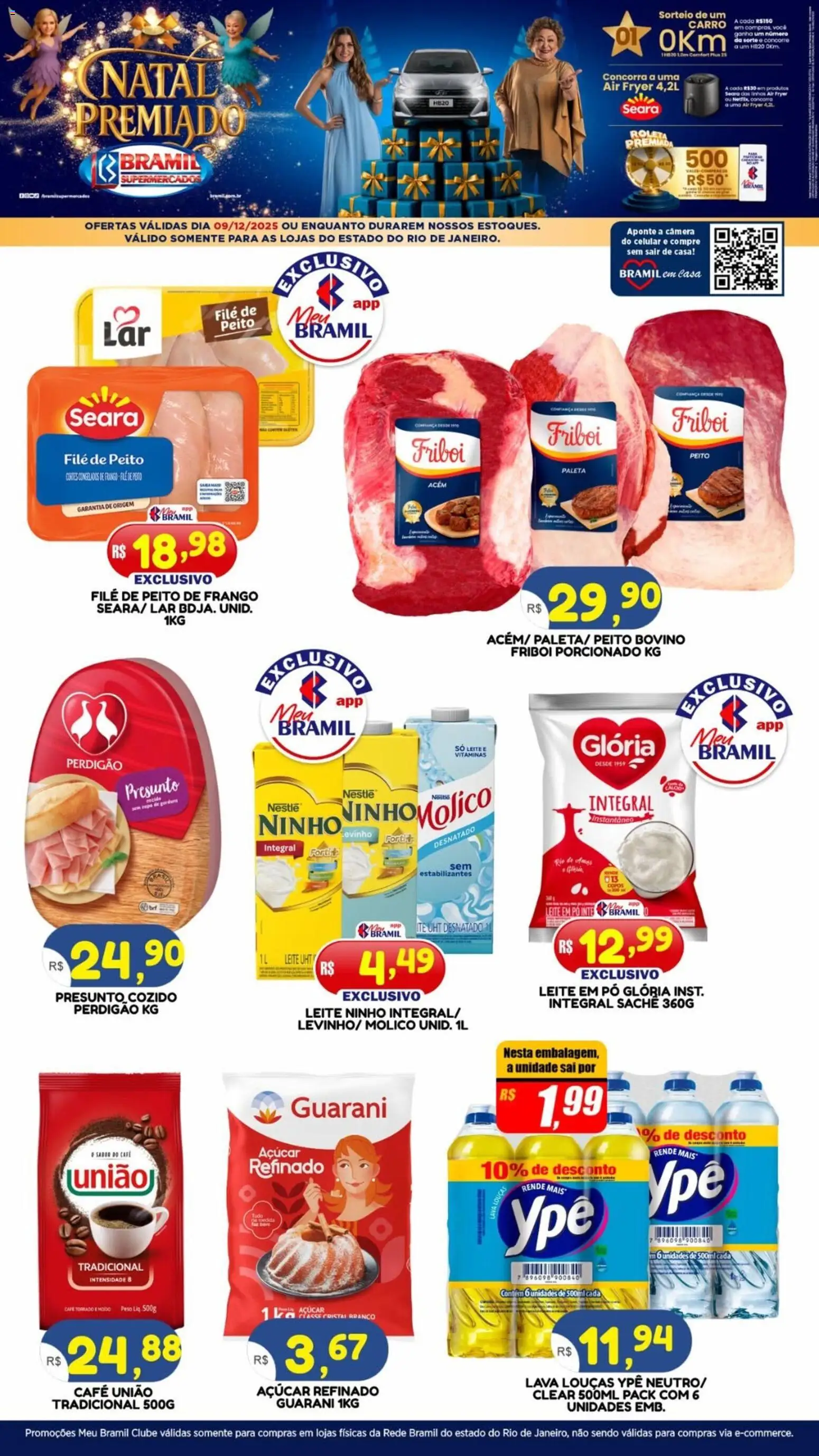 Bramil Supermercados Folheto - válido de 09.12.2025 | Página: 1 | Produtos: Celular, Acém, Copos, Câmera