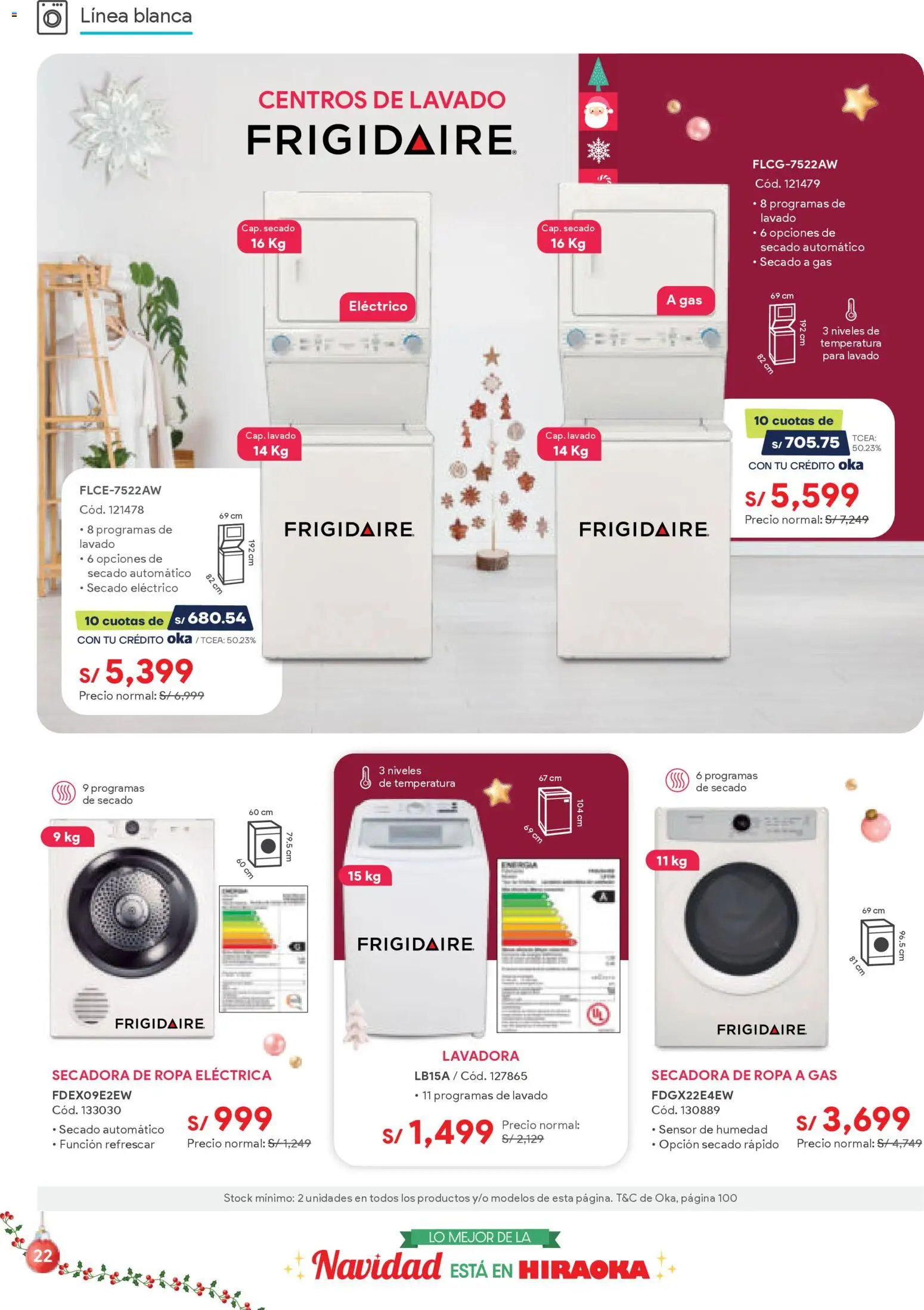 Catálogo Hiraoka válido desde 06.12.2025 | Página: 22 | Productos: Ropa, Lavadora, Secadora