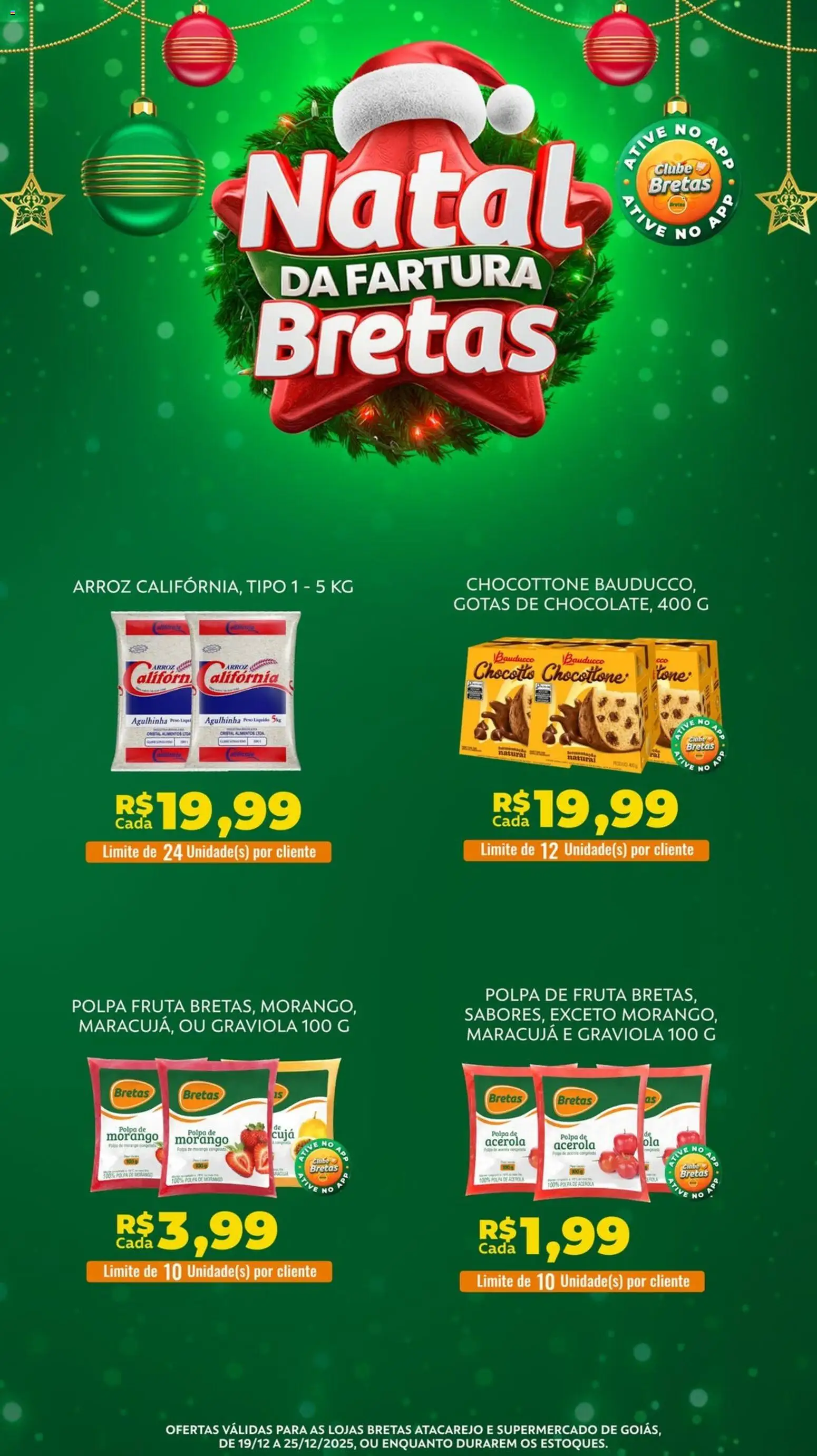 Bretas Folheto - válido de 19.12.2025 | Página: 8 | Produtos: Maracujá, Arroz, Acerola