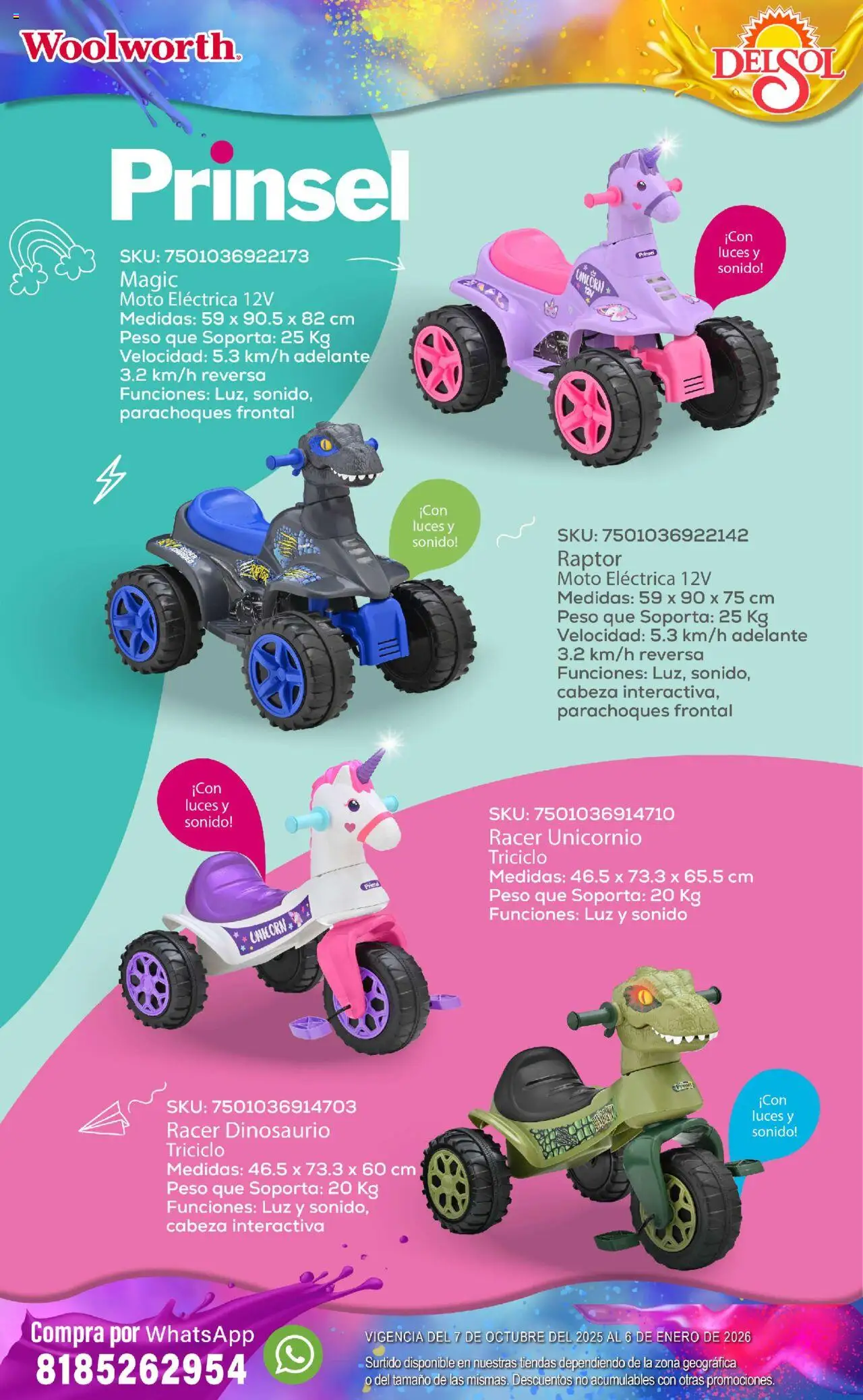 Nuevas ofertas de Del Sol y Woolworth válidas en toda la República Mexicana desde el 07.10.2025. ¡Encuentra las mejores ofertas en Del Sol y Woolworth - Catálogo Castillo Del Juguete! | Página: 224