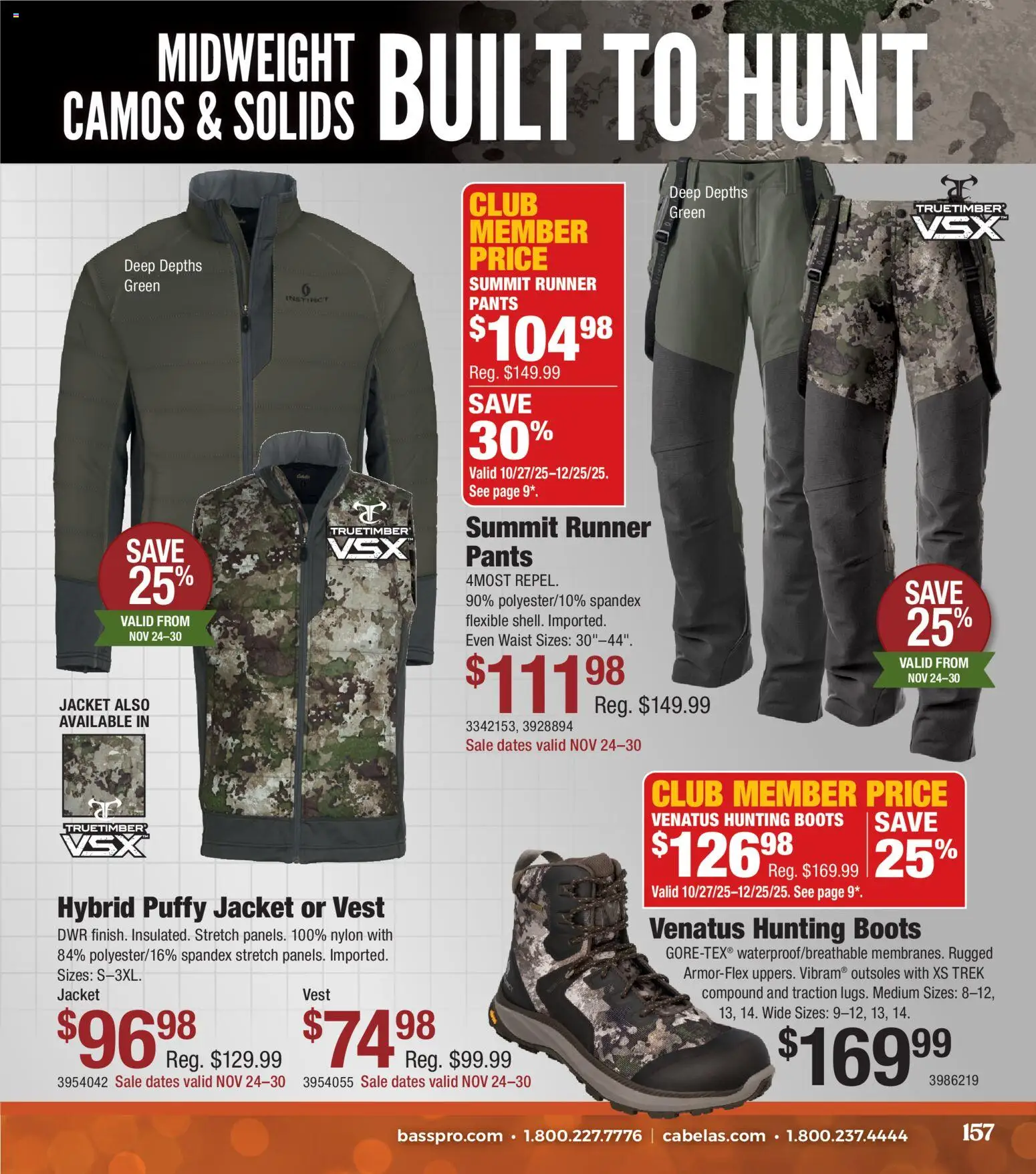 Cabela's Kids' Wishbook 25 - valid from 01.11.2025 | Page: 157 | Products: Hunting Boots, Vest, Pants, Boots