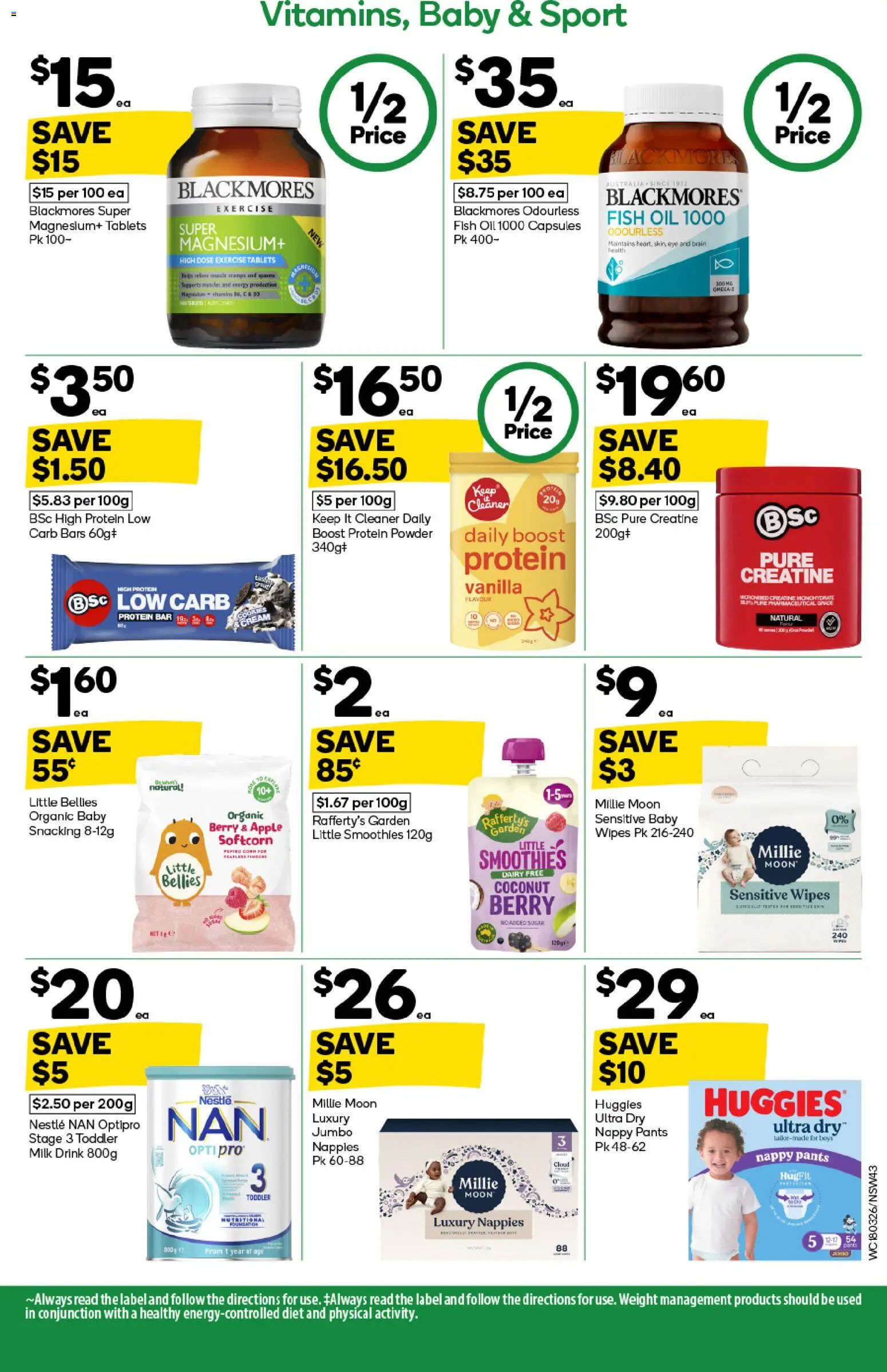 Woolworths catalogue - valid from 18.03.2026 | Page: 43 | Products: Cleaner, Milk, Oil, Fish oil