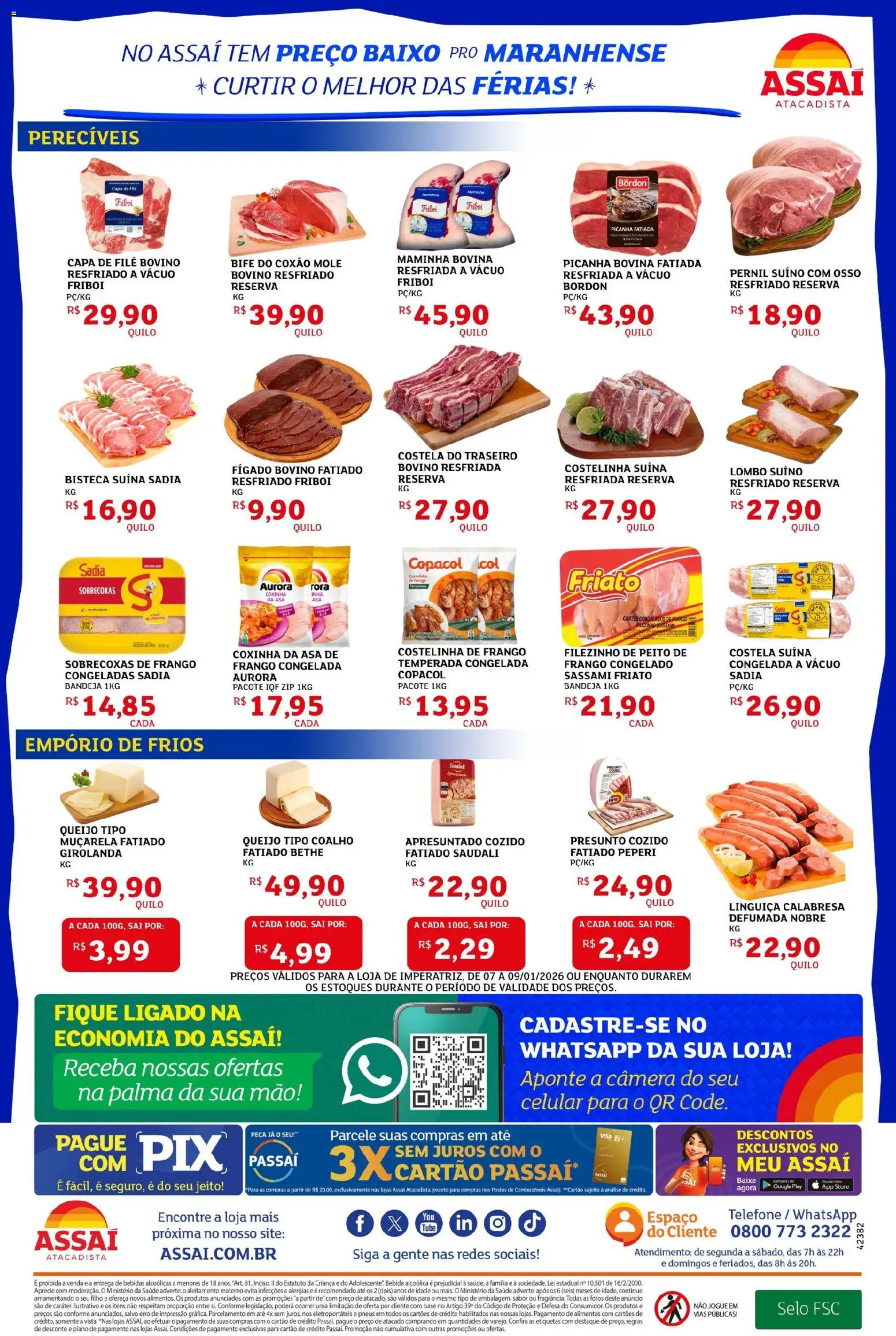 Assaí Atacadista Folheto - válido de 07.01.2026 | Página: 2 | Produtos: Celular, Presunto, Bandeja, Câmera