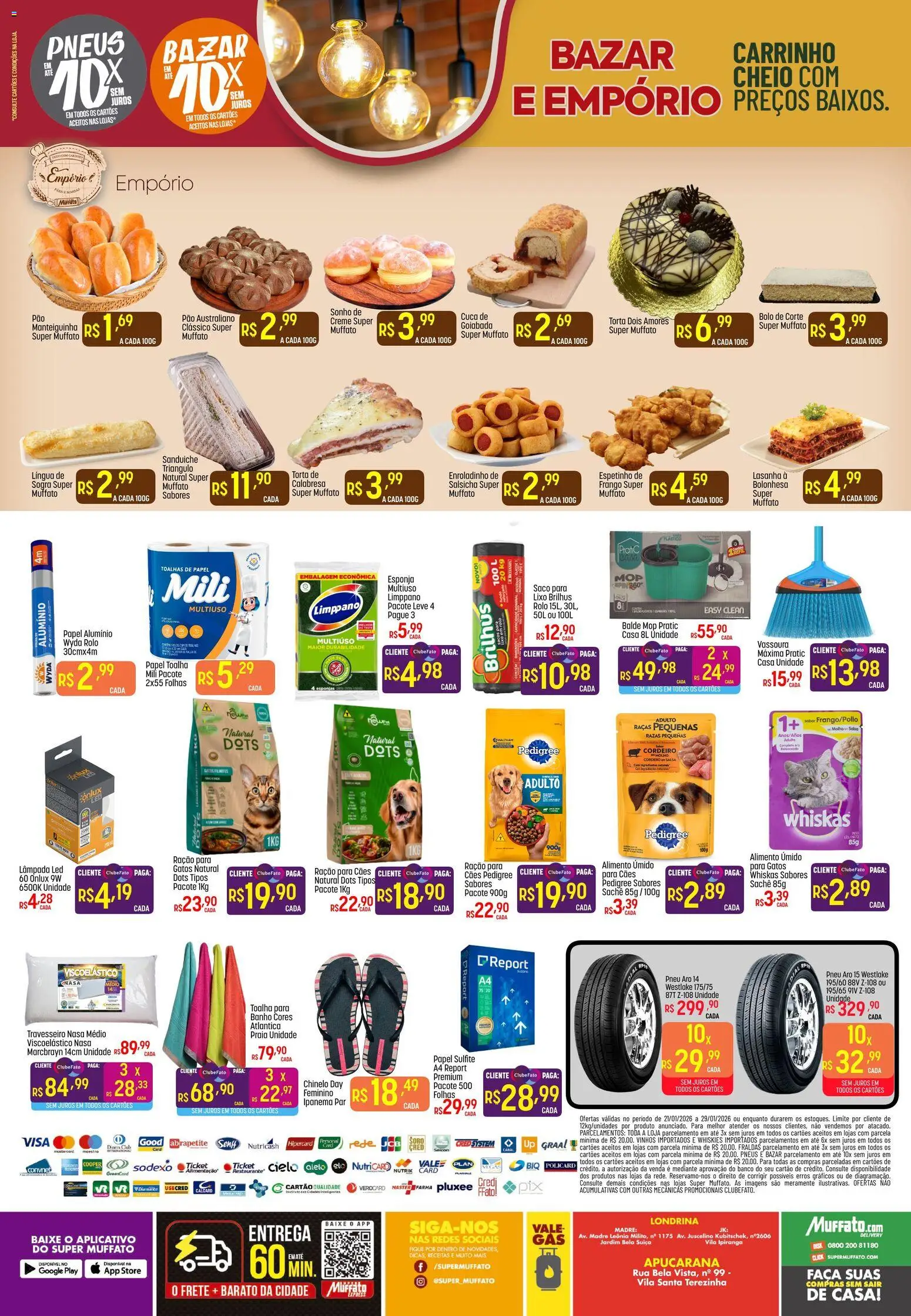 Super Muffato Folheto - válido de 21.01.2026 | Página: 8 | Produtos: Banco, Travesseiro, Pão, Bolo
