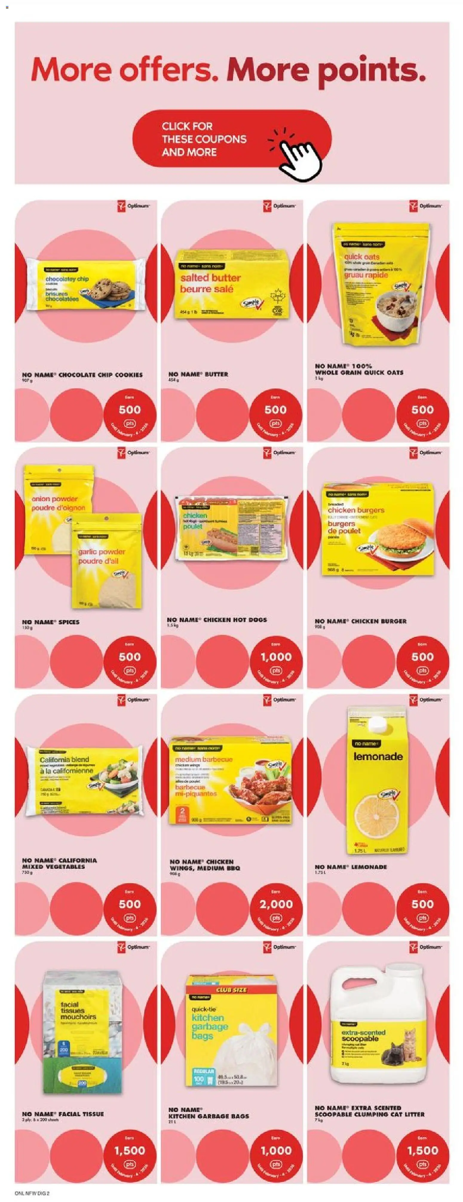 No Frills flyer valid from 29.01.2026 | Page: 9 | Products: Cookies, Chicken wings, Chocolate, Chicken