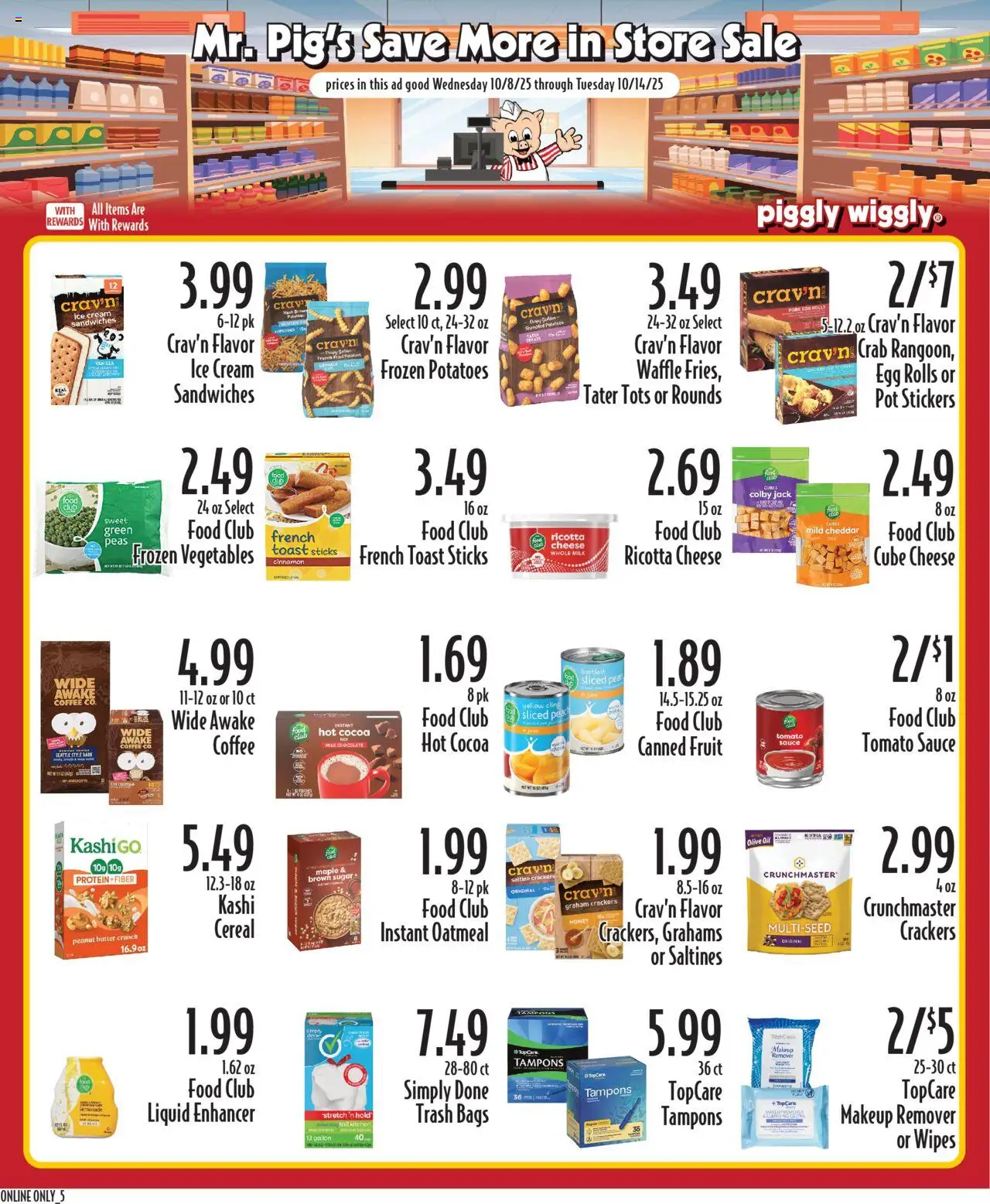Piggly Wiggly Weekly Ad - WI - valid from 08.10.2025 | Page: 5 | Products: Stickers, Butter, Chocolate, Vegetables