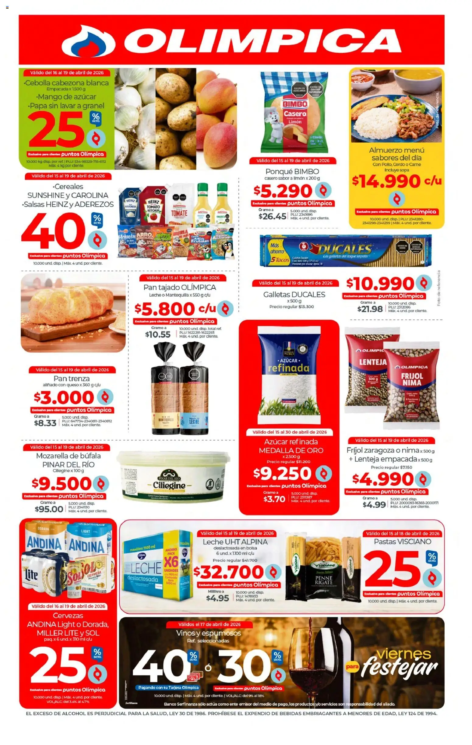 Olímpica revista - valida desde el 15.04.2026 | Página: 2 | Productos: Azucar, Bolsa, Limón, Mantequilla
