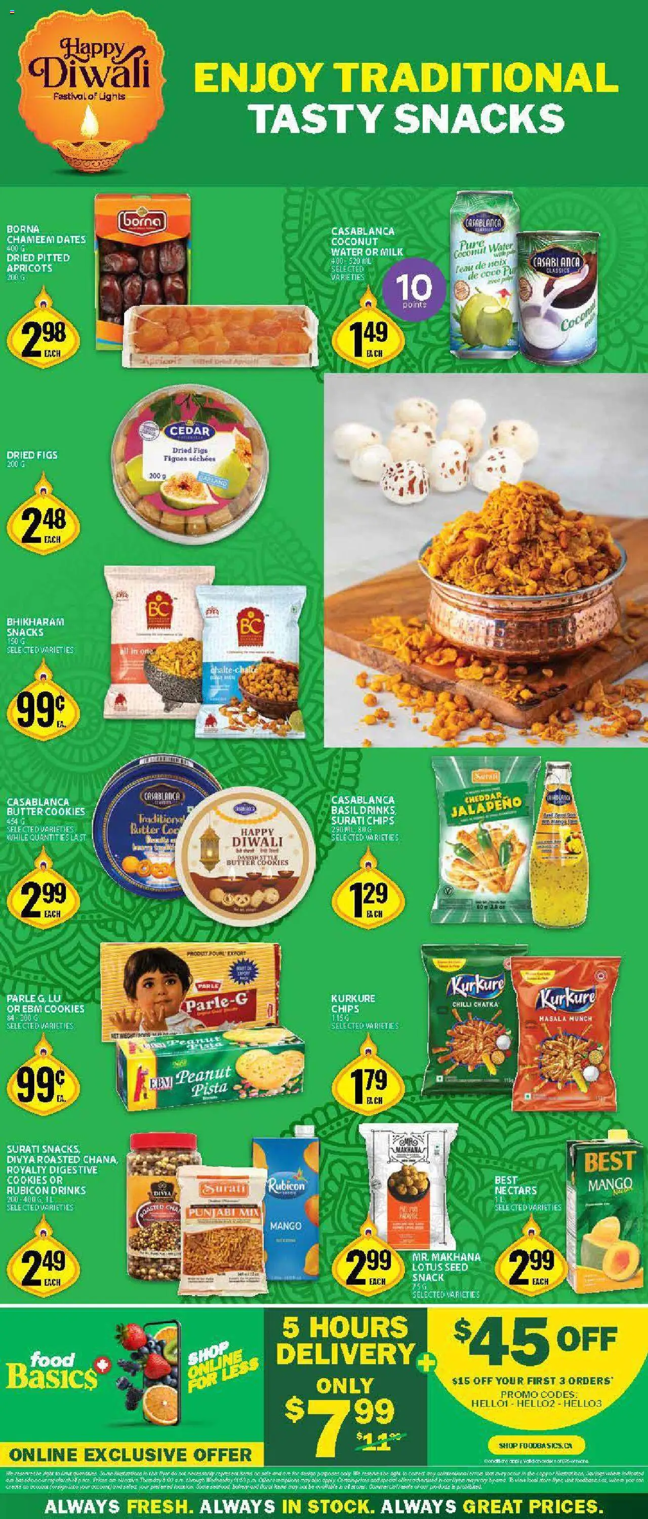 Food Basics flyer valid from 16.10.2025 | Page: 3 | Products: Chips, Cookies, Milk, Butter
