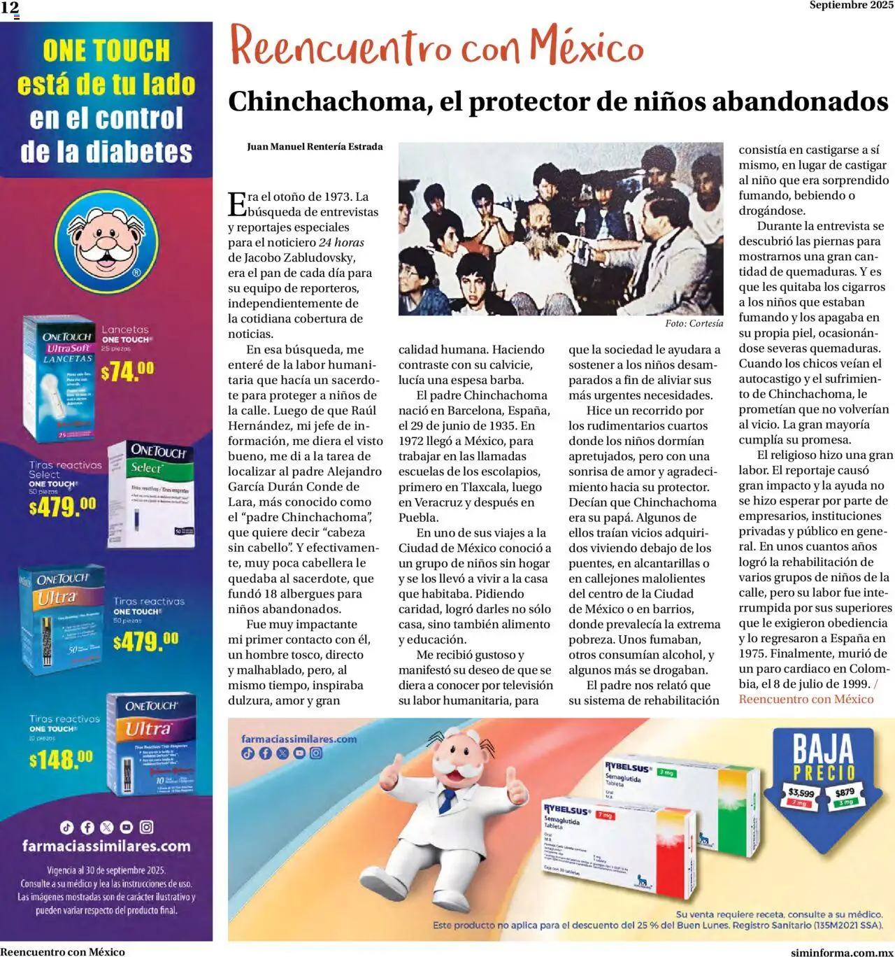 Nuevas ofertas de Farmacias Similares válidas en toda la República Mexicana desde el 22.09.2025. ¡Encuentra las mejores ofertas en Farmacias Similares - Catálogo Siminforma! | Página: 12 | Productos: Pan, Té, Caja, Tableta