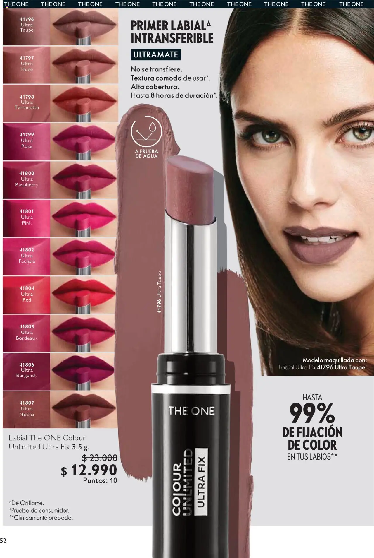 Oriflame - Catálogo │ válido desde el 13.09.2025 | Página: 52 | Productos: Agua, Labial
