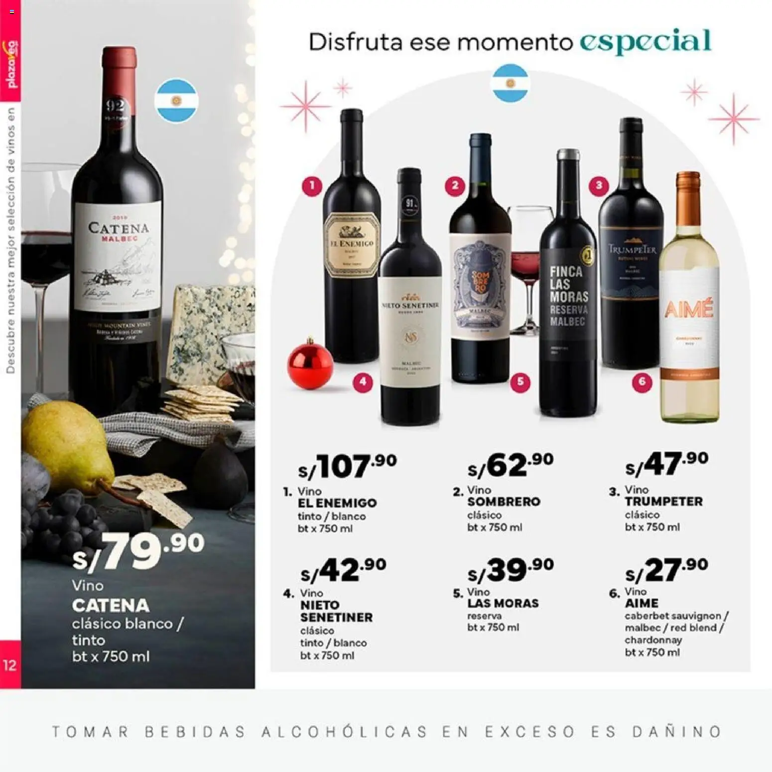 Catálogo Plaza Vea válido desde 10.12.2025 | Página: 12 | Productos: Vino, Sombrero