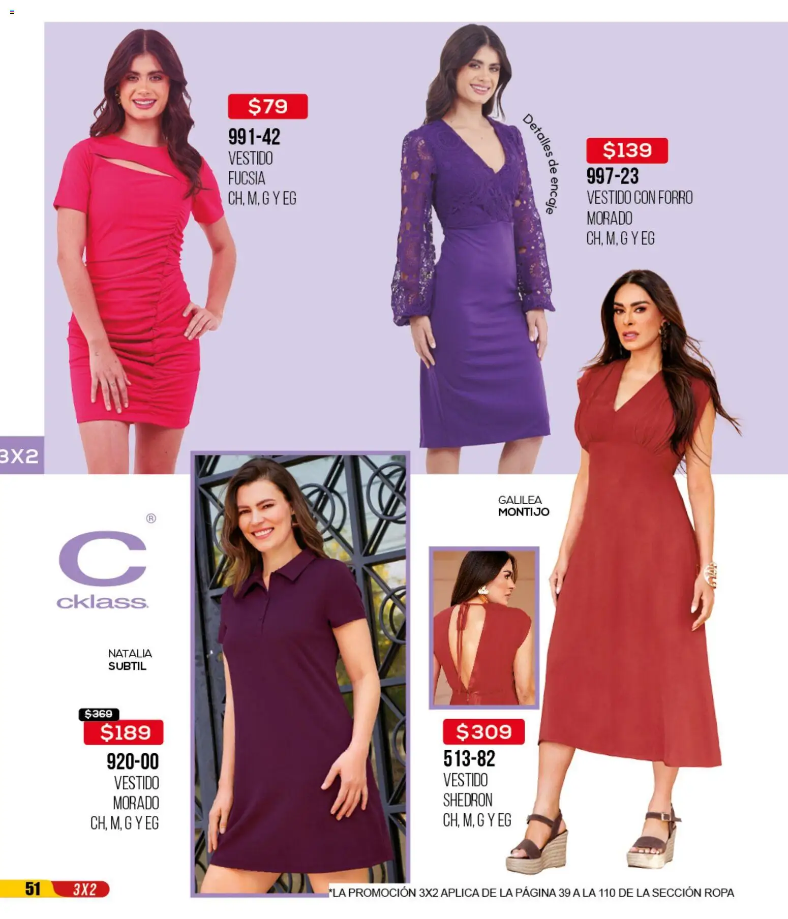 Nuevas ofertas de Cklass válidas en toda la República Mexicana desde el 14.04.2026. ¡Encuentra las mejores ofertas en Cklass catálogo 3X2 Digital Ropa! | Página: 52 | Productos: Ropa, Vestido