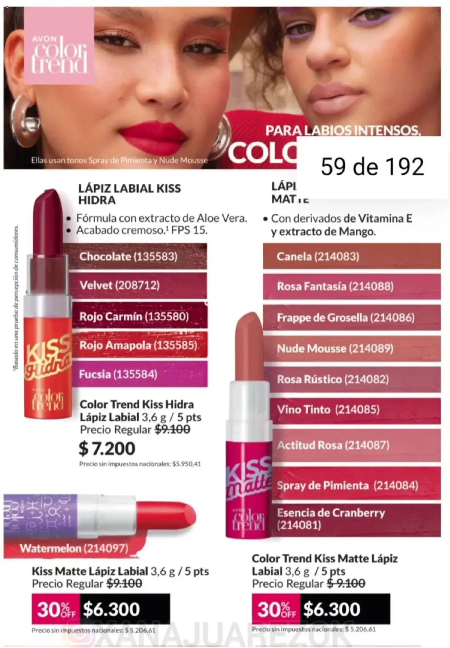 Avon - Campaña 3/2026 │ válido desde el 01.03.2026 | Página: 59 | Productos: Pimienta, Mousse, Chocolate, Vino