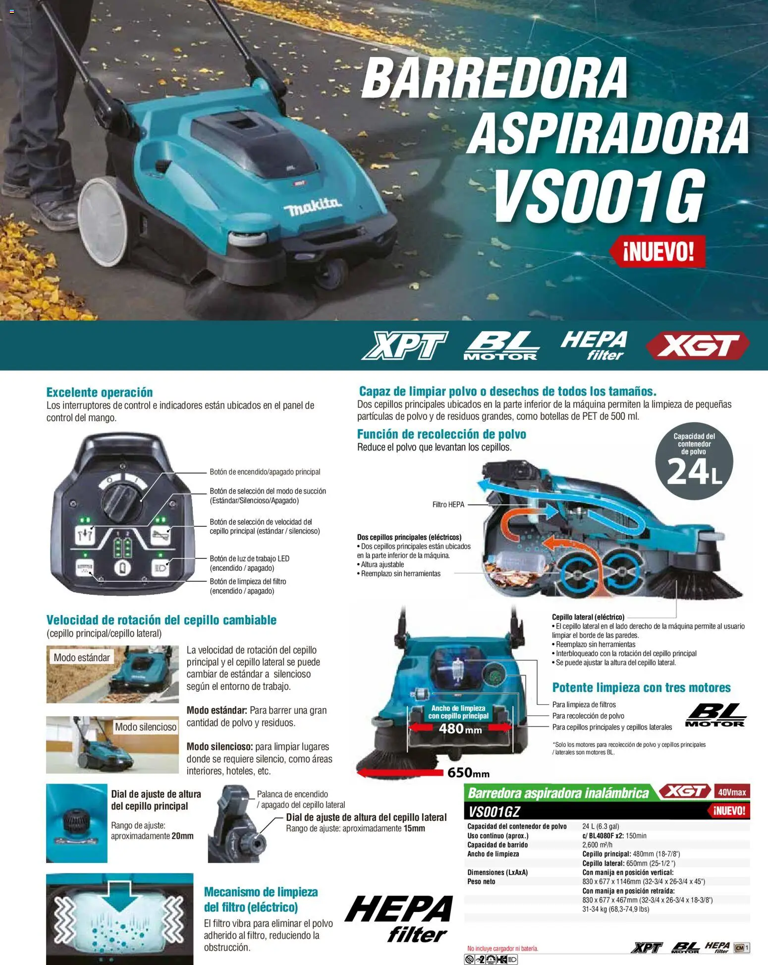 Nuevas ofertas de Makita válidas en toda la República Mexicana desde el 01.01.2024. ¡Encuentra las mejores ofertas en Makita catálogo General! | Página: 73 | Productos: Cargador, Aspiradora, Contenedor, Polvo