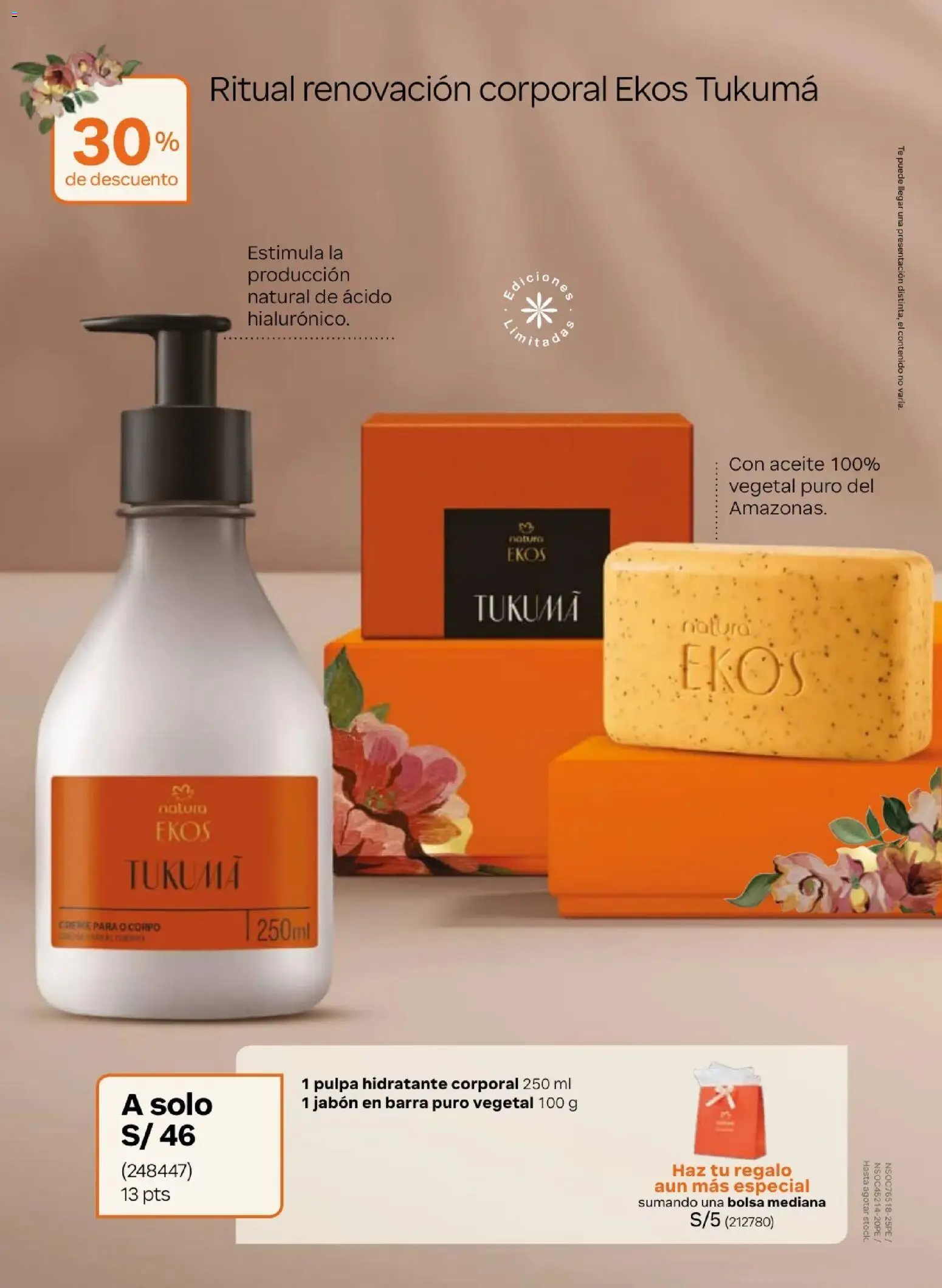 Catálogo Natura válido desde 31.03.2026 | Página: 15 | Productos: Jabón, Aceite, Té, Bolsa