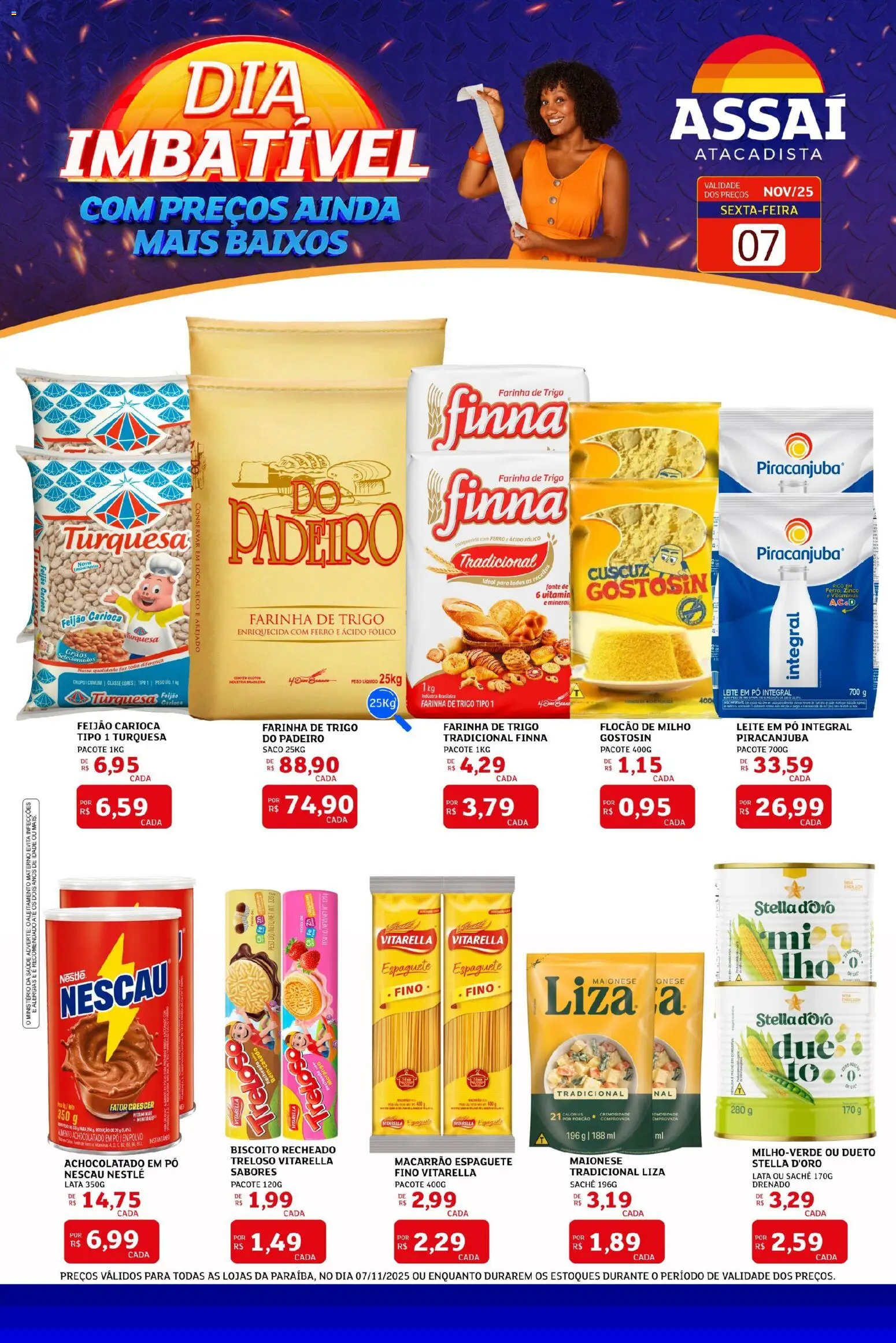 Assaí Atacadista Folheto - válido de 07.11.2025 | Página: 1 | Produtos: Ferro, Espaguete, Polvo, Maionese