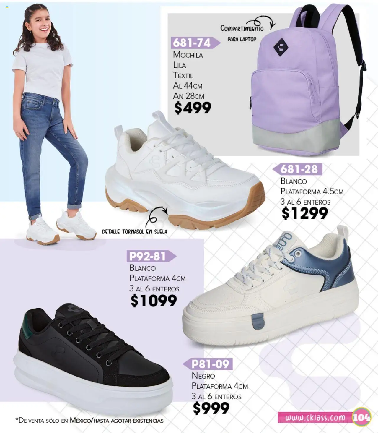 Nuevas ofertas de Cklass válidas en toda la República Mexicana desde el 14.07.2025. ¡Encuentra las mejores ofertas en Cklass catálogo Escolar! | Página: 105 | Productos: Mochila