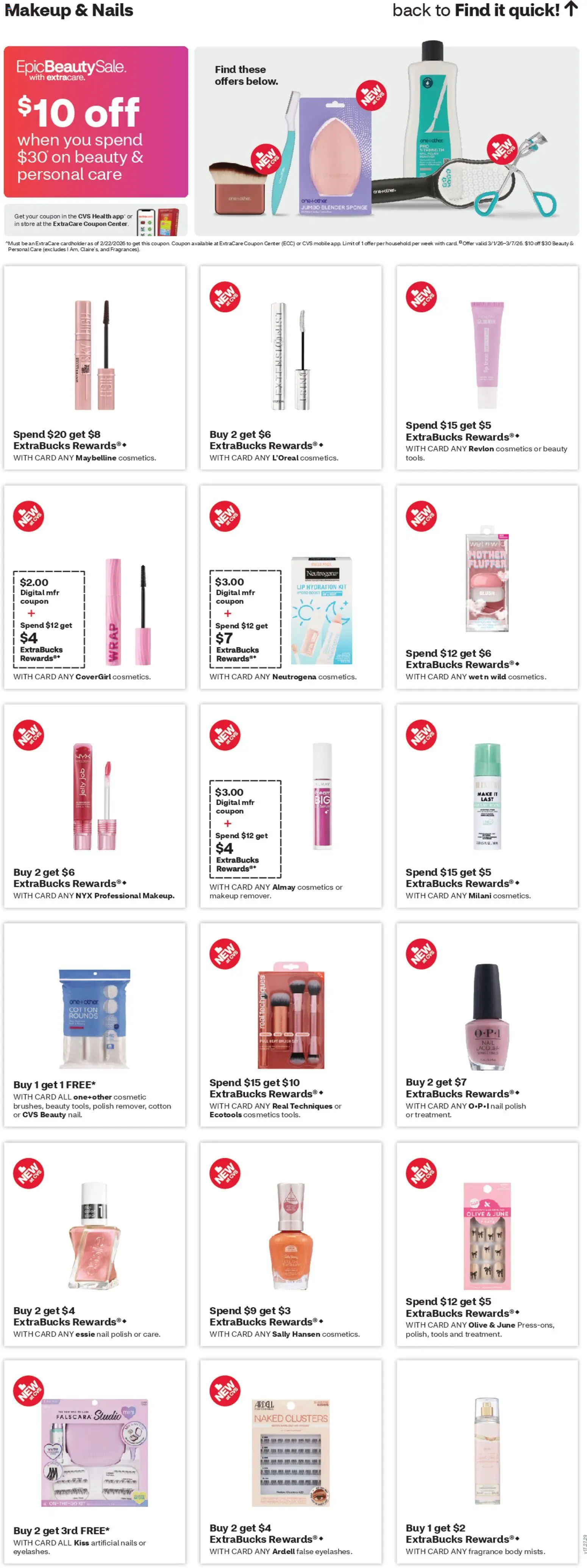 CVS Pharmacy Weekly Ad - CT - valid from 01.03.2026 | Page: 11 | Products: Nail, Brush, Sponge, Water