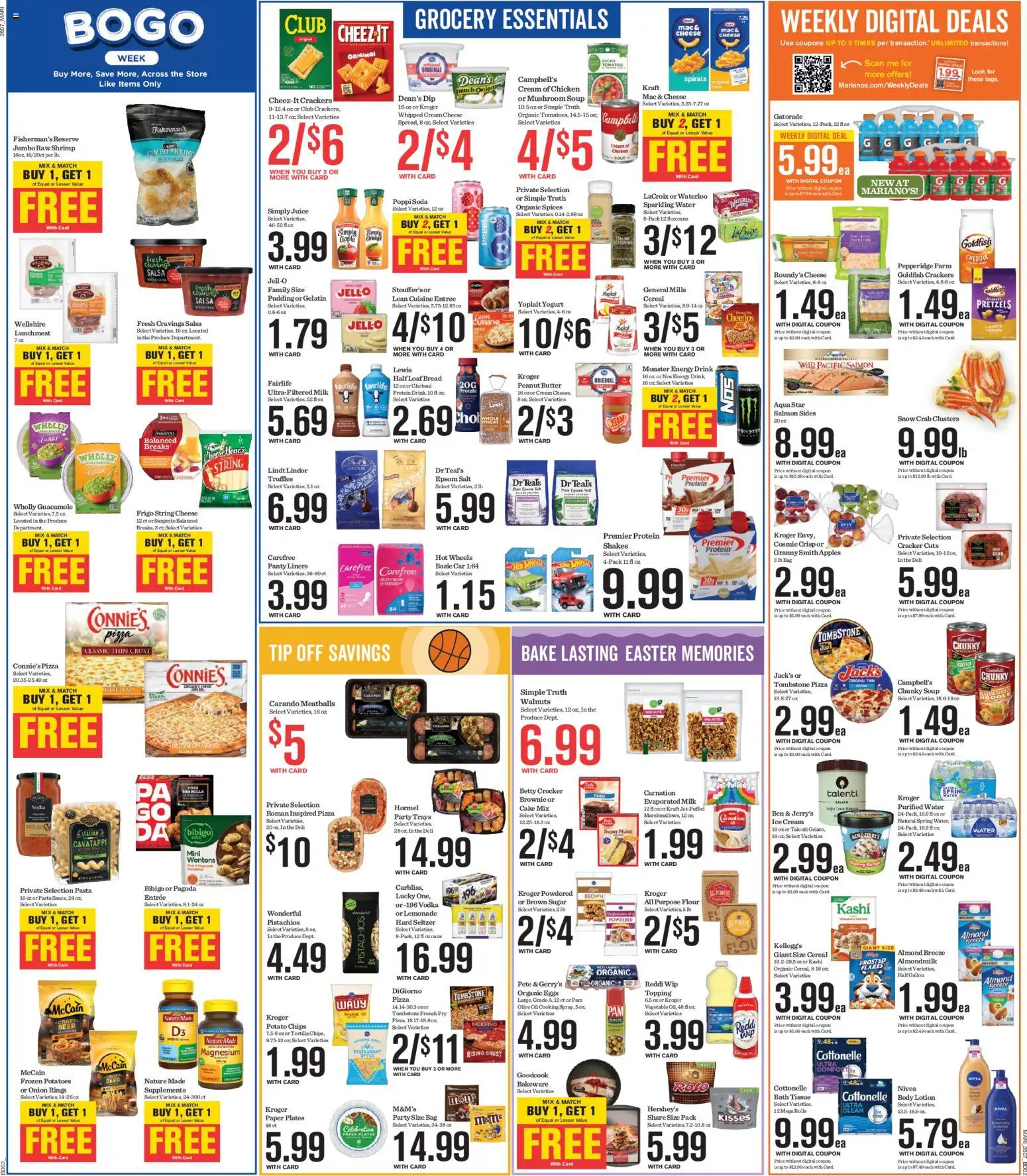 Mariano's Weekly Ad - valid from 18.03.2026 | Page: 4 | Products: Eggs, Flakes, Spices, Water