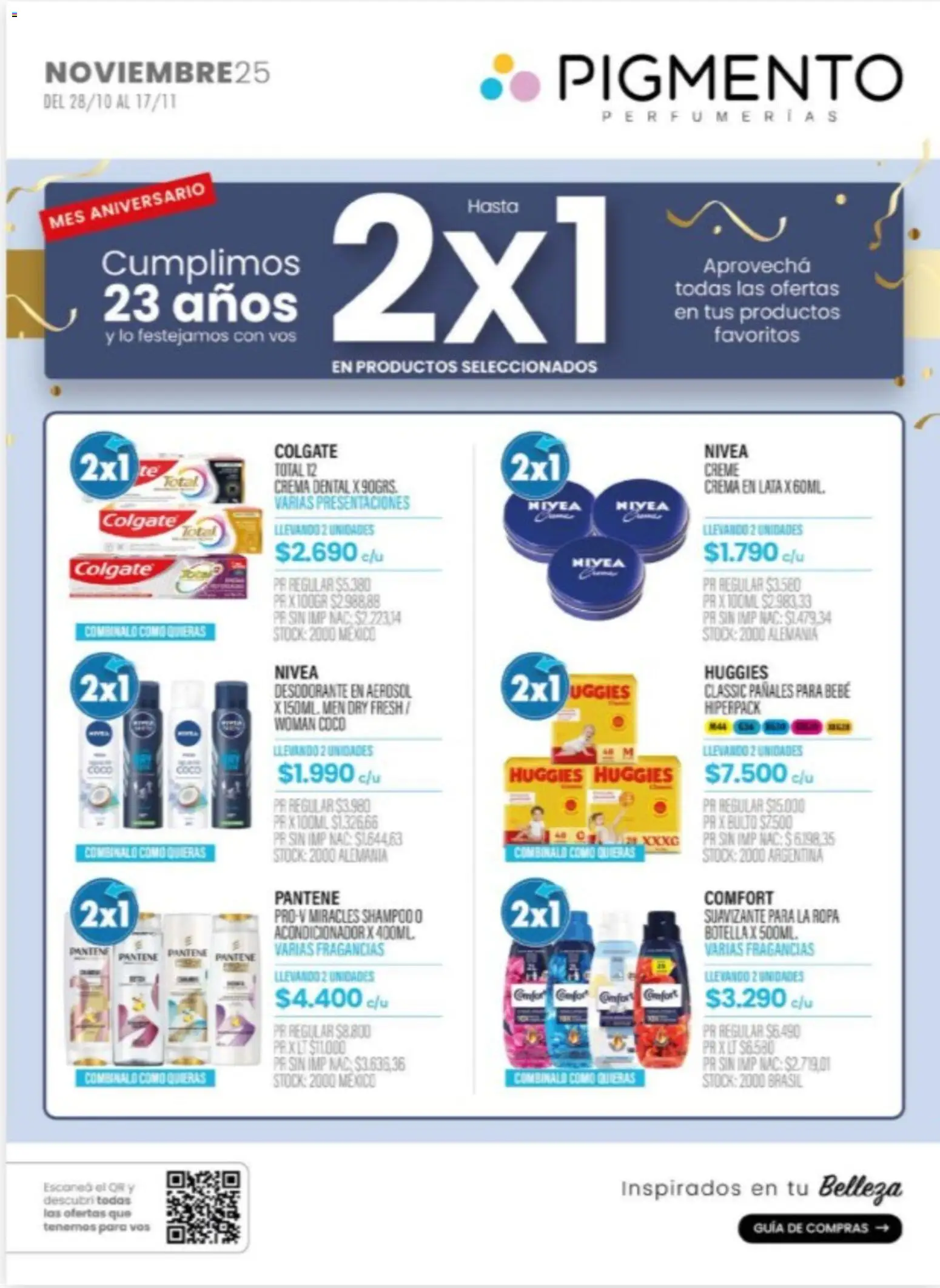 Pigmento catálogo │ válido desde el 28.10.2025 | Página: 1 | Productos: Acondicionador, Té, Pañales, Crema