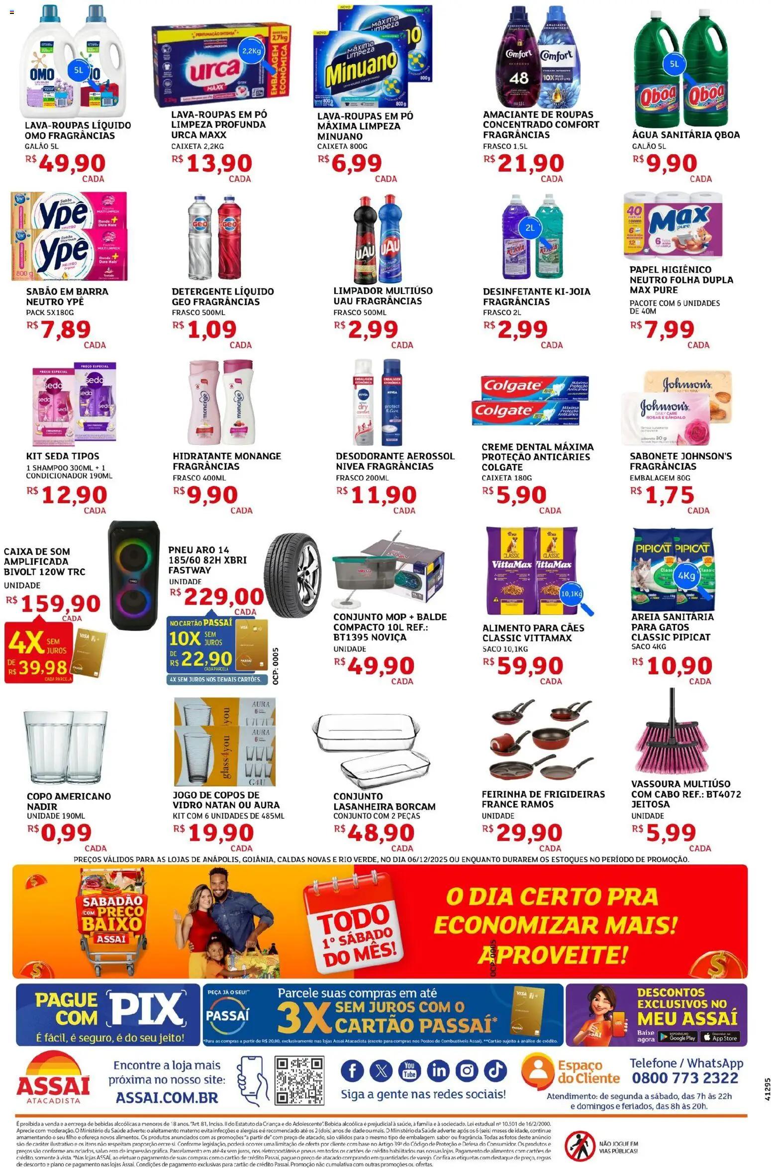 Assaí Atacadista Folheto - válido de 06.12.2025 | Página: 4 | Produtos: Caixa, Roupas, Copos, Amaciante